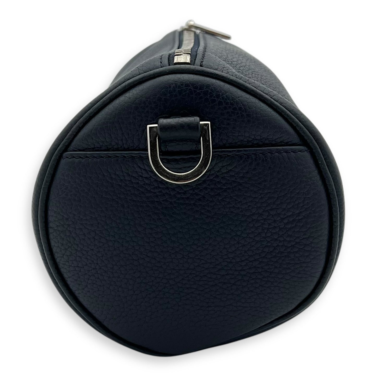 Roller Crossbody Bag Blue in Calfskin, Silver hardware