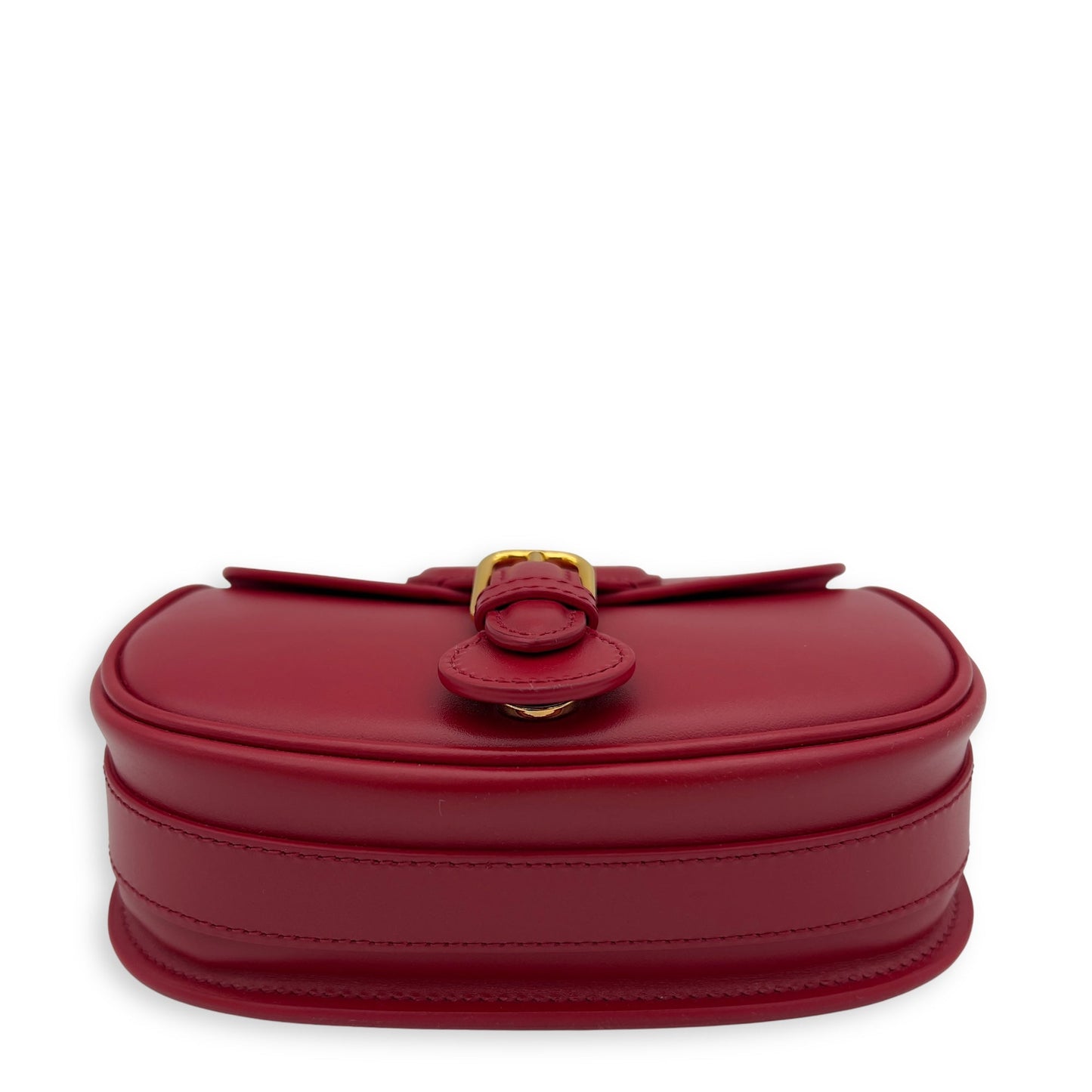 Bobby Small Red Shoulder Bag in Calfskin, Gold hardware