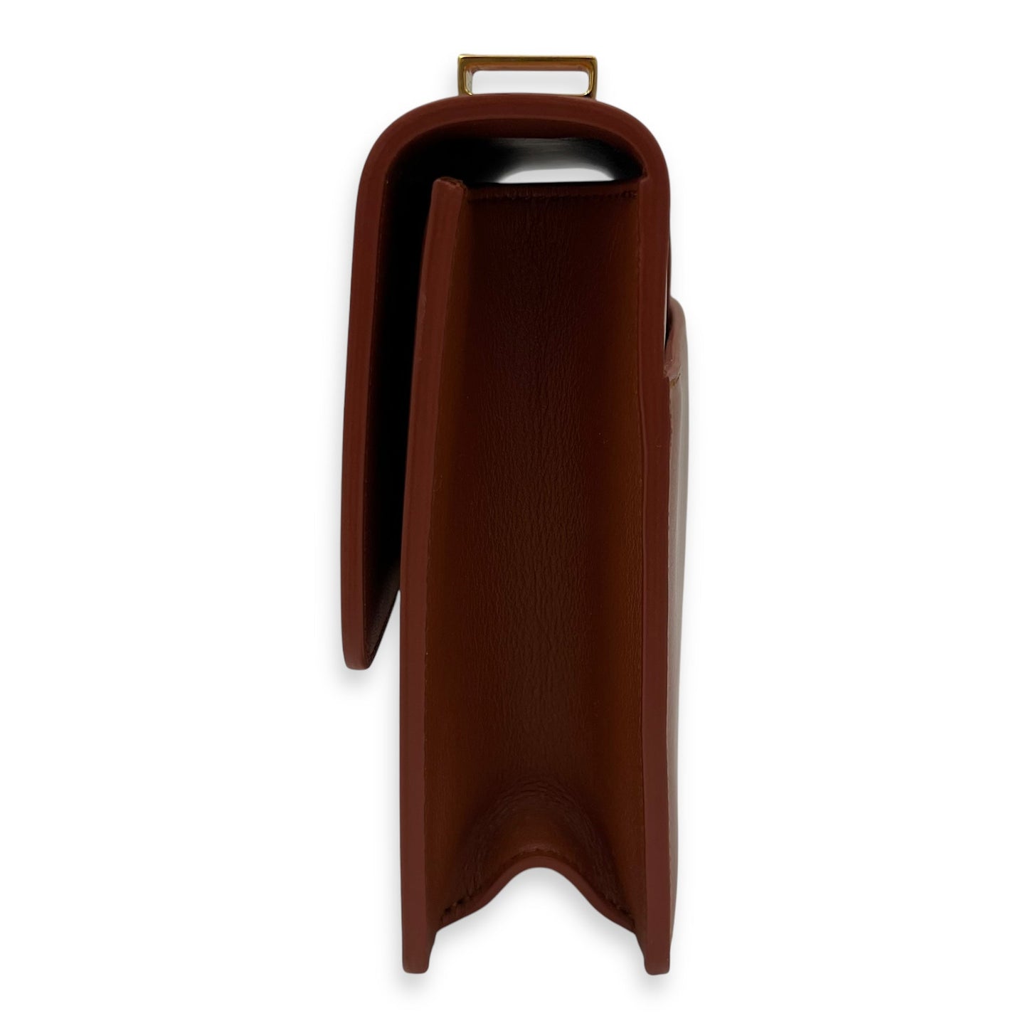 30 Montaigne Medium Brown Shoulder Bag in Calfskin, Gold hardware