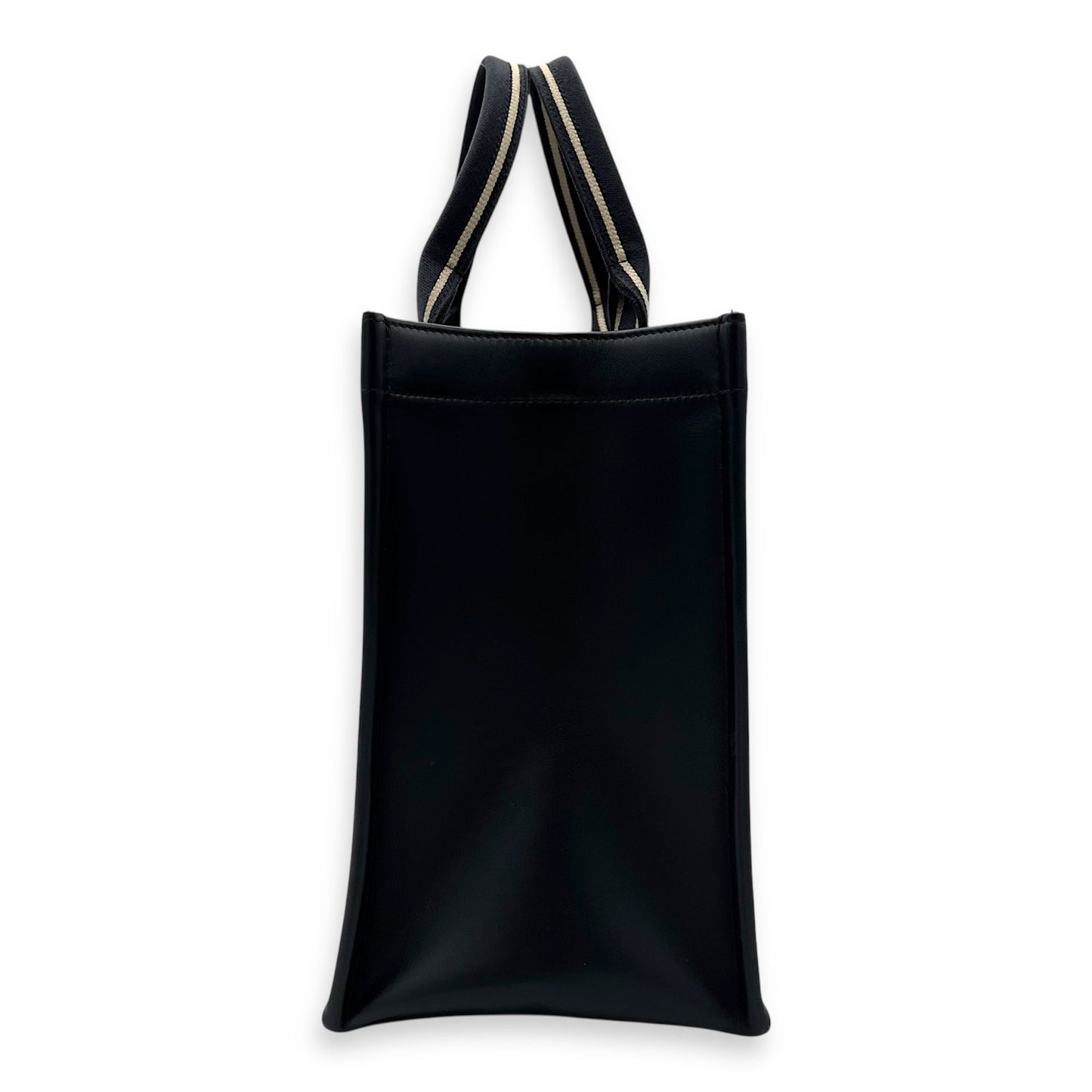 Book Tote Top Handle Bag Medium Blue in Canvas, Gold hardware