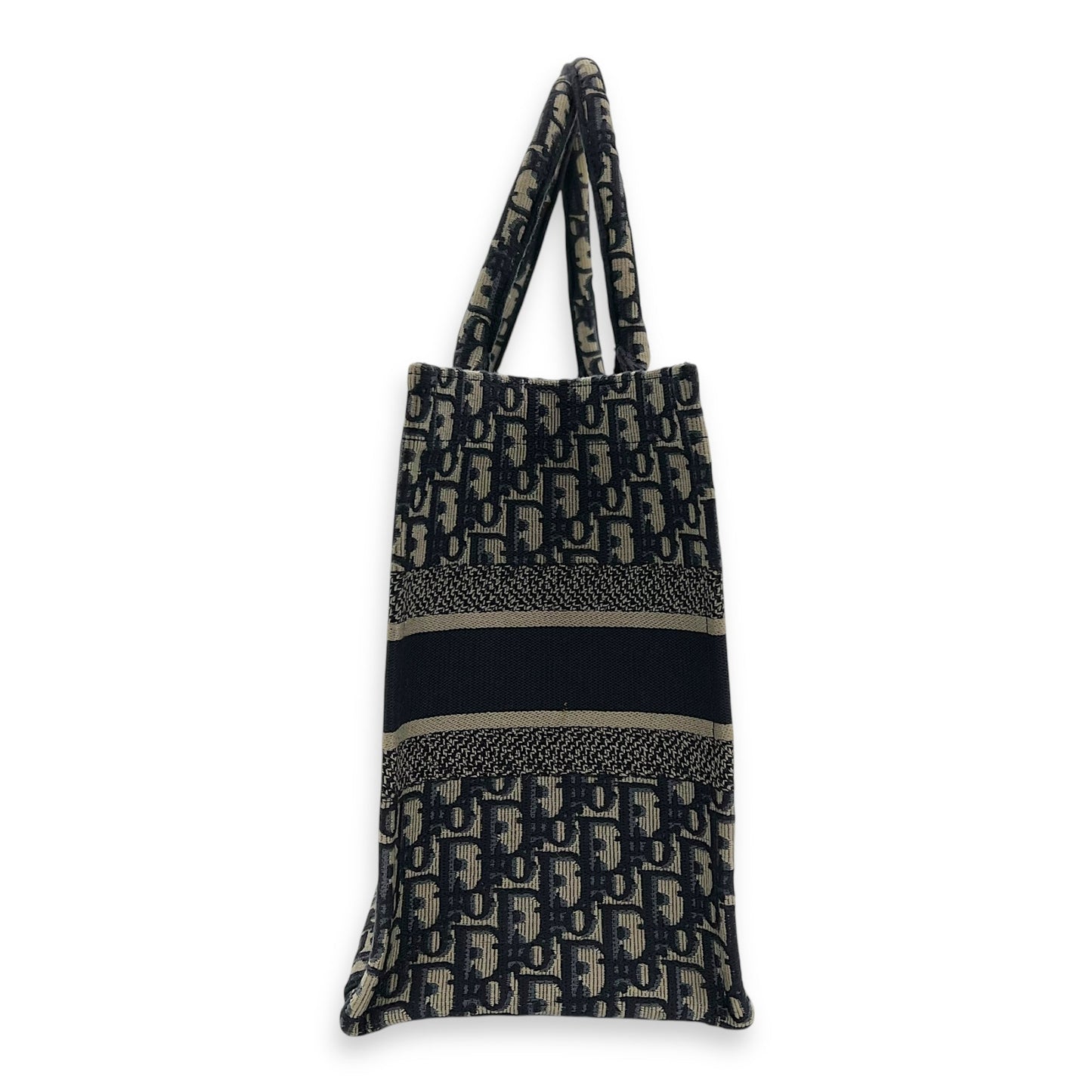 Book Tote Top Handle Bag Medium Blue in Jacquard