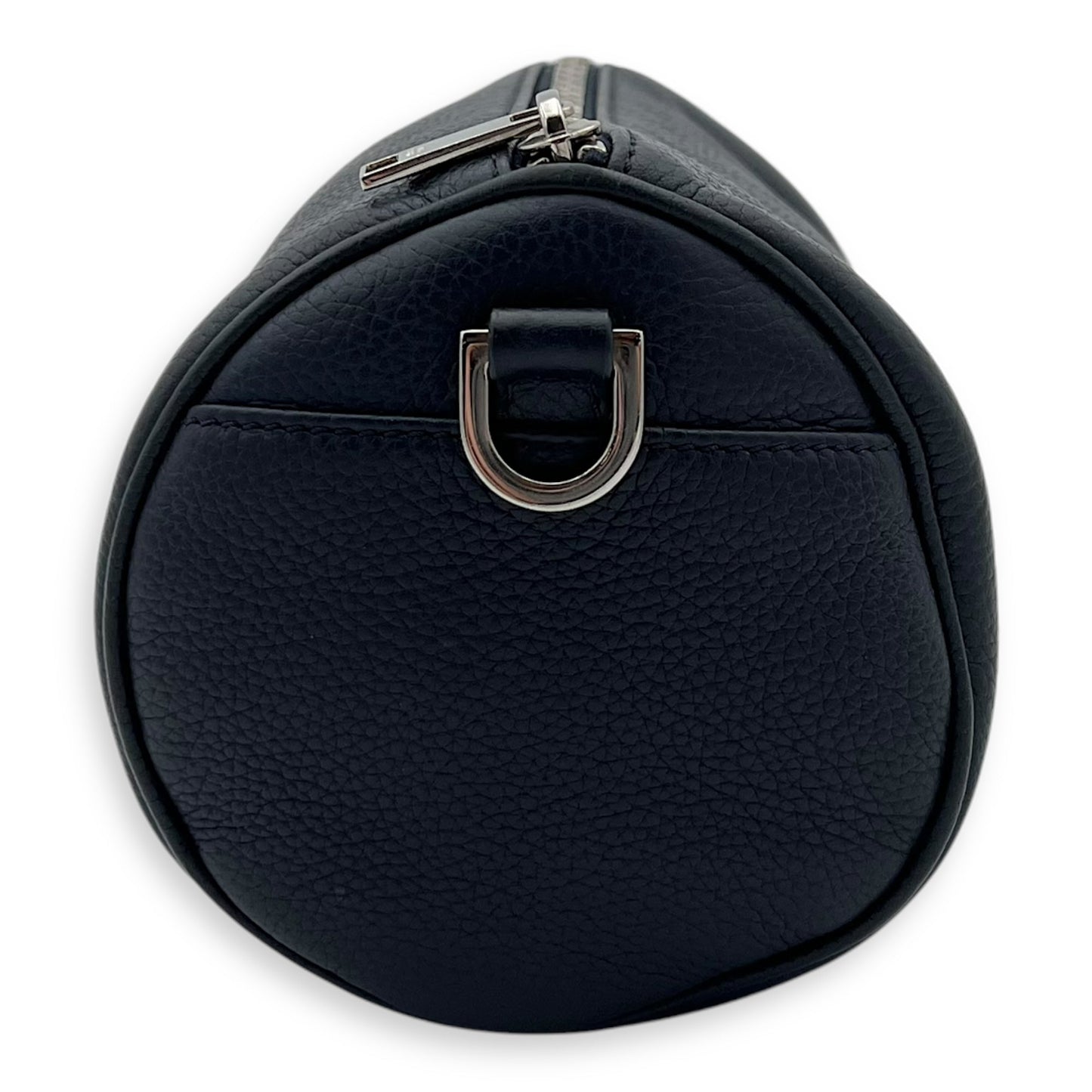 Roller Crossbody Bag Blue in Calfskin, Silver hardware