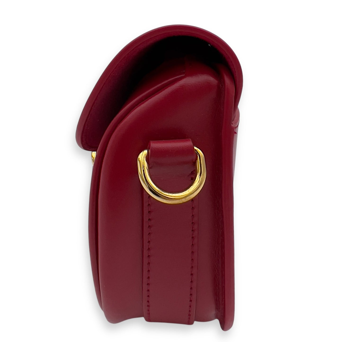 Bobby Small Red Shoulder Bag in Calfskin, Gold hardware
