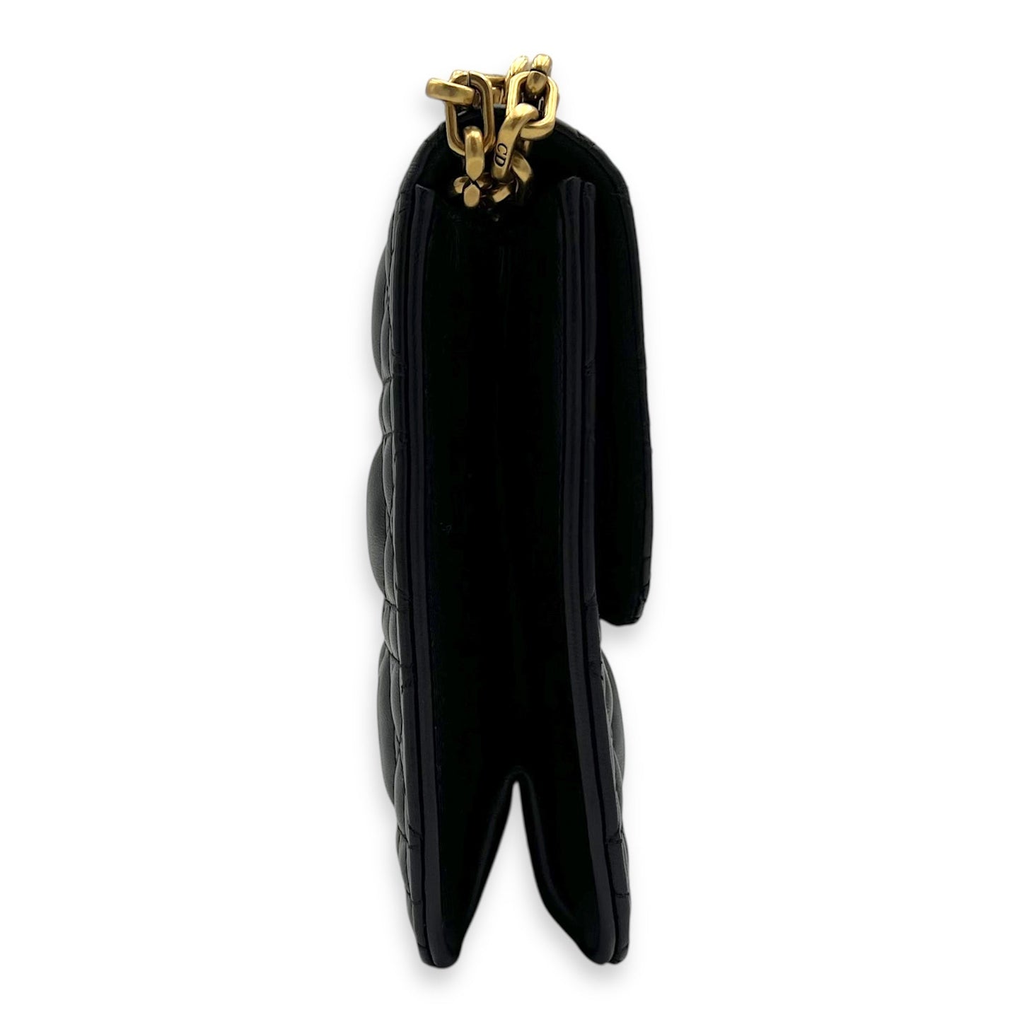 DiorAddict Shoulder Bag Black in Calfskin, Gold hardware