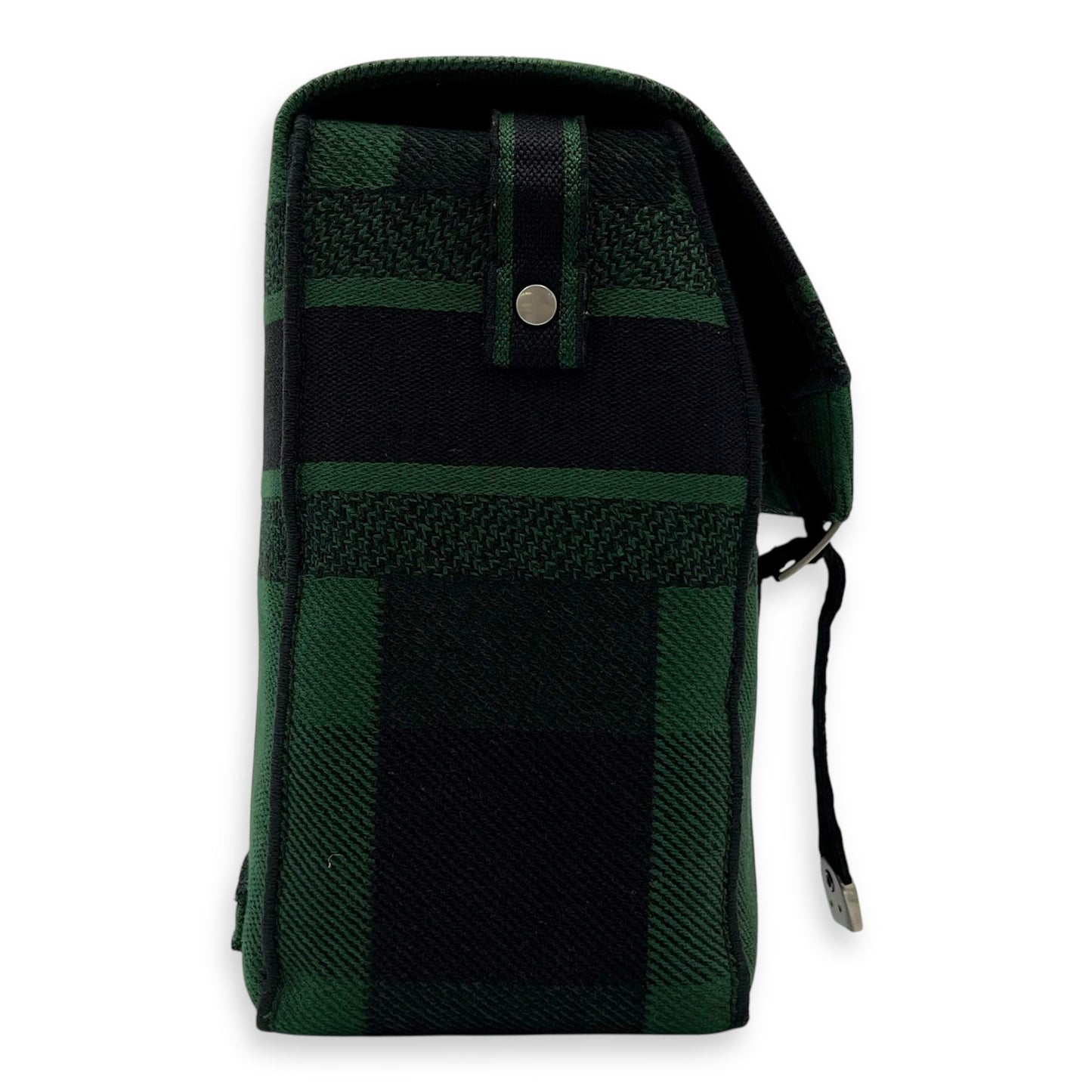 Camp Crossbody Bag Green in Canvas, Silver hardware