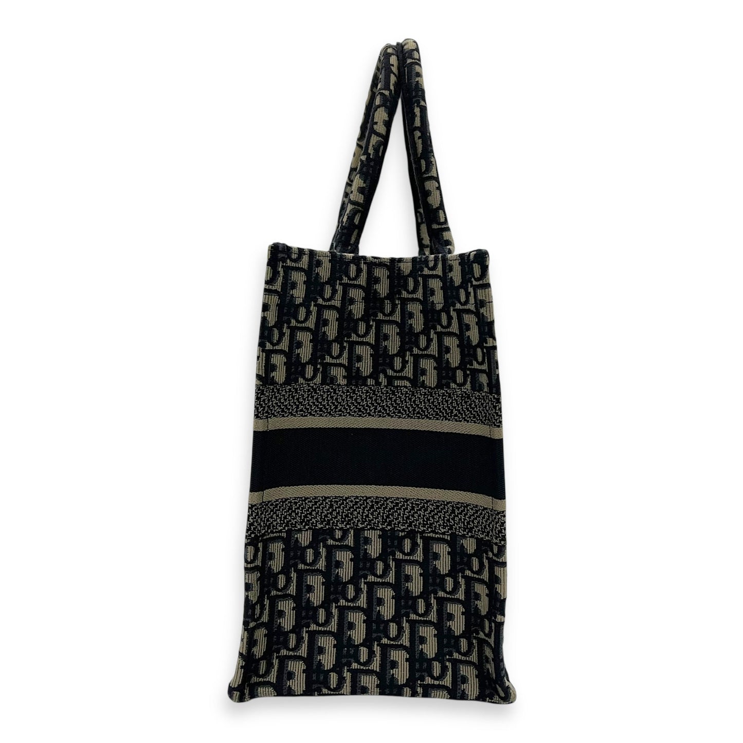Book Tote Top Handle Bag Medium Blue in Jacquard