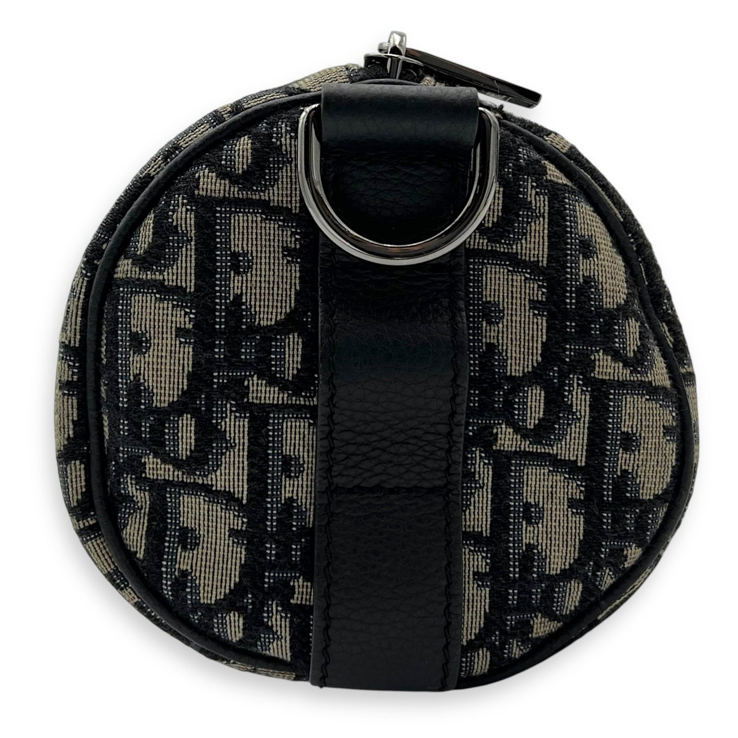 Roller Crossbody Bag Blue in Jacquard, Silver hardware