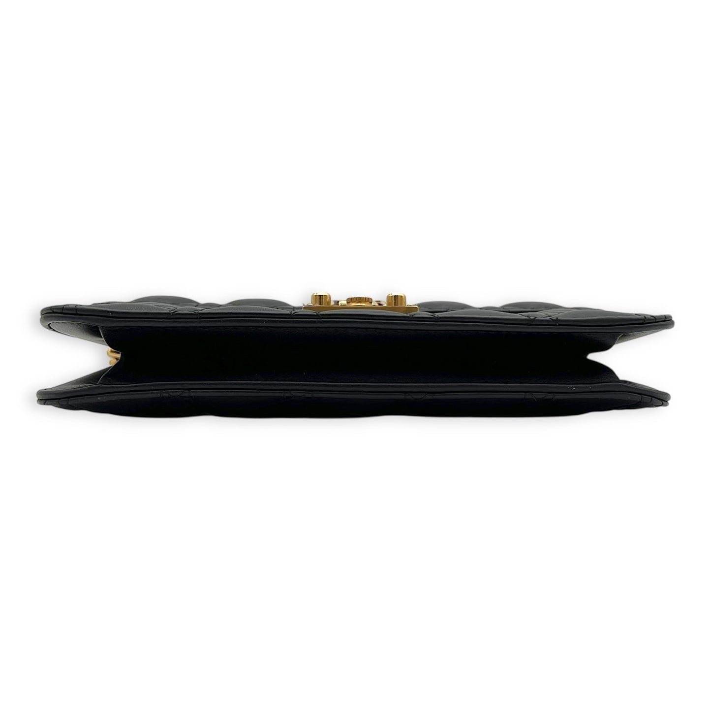 DiorAddict Shoulder Bag Black in Calfskin, Gold hardware