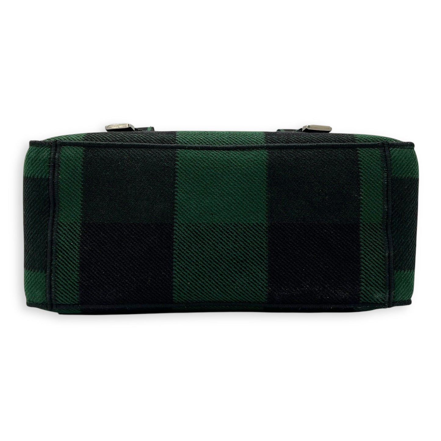 Camp Crossbody Bag Green in Canvas, Silver hardware