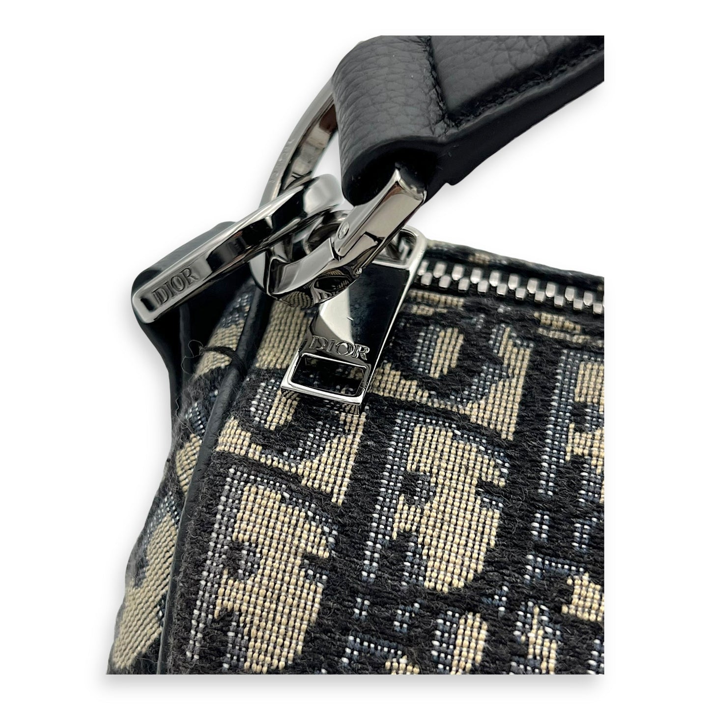 Roller Crossbody Bag Blue in Jacquard, Silver hardware