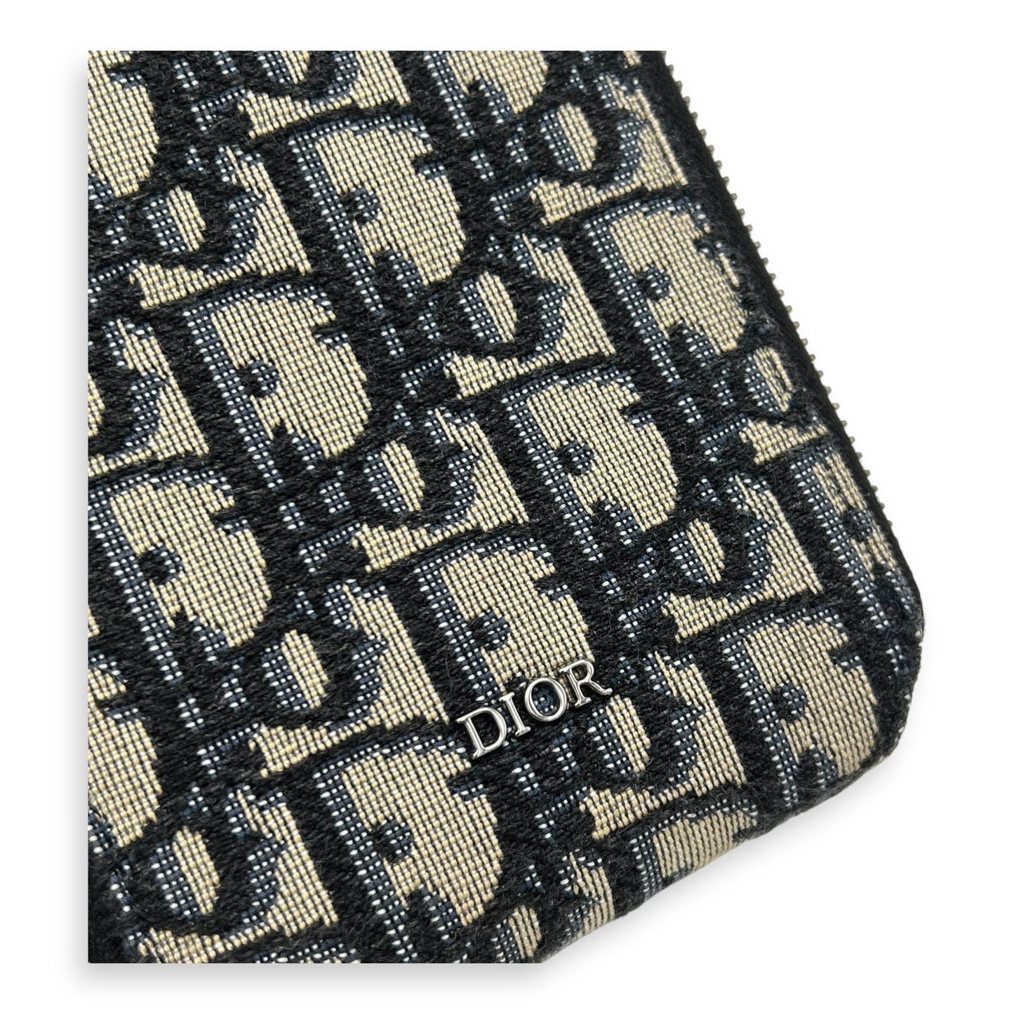 Oblique Rider Blue Crossbody Bag in Jacquard, Silver hardware