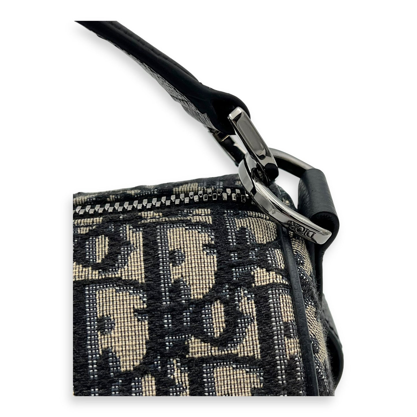 Roller Crossbody Bag Blue in Jacquard, Silver hardware