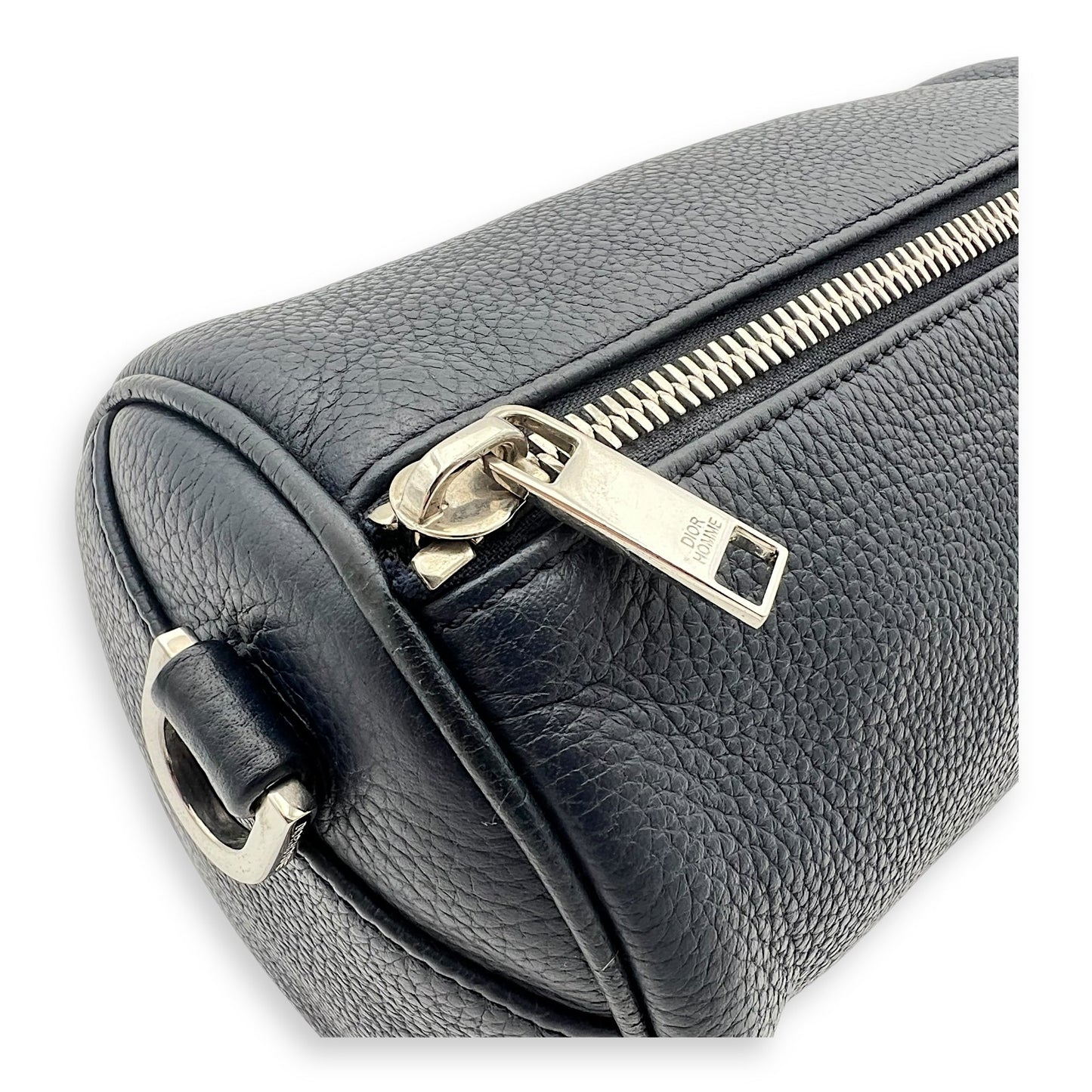 Roller Crossbody Bag Blue in Calfskin, Silver hardware