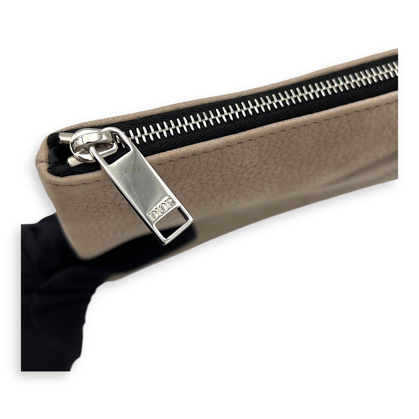 Clutch Clutch Small Brown in Calfskin, Silver hardware