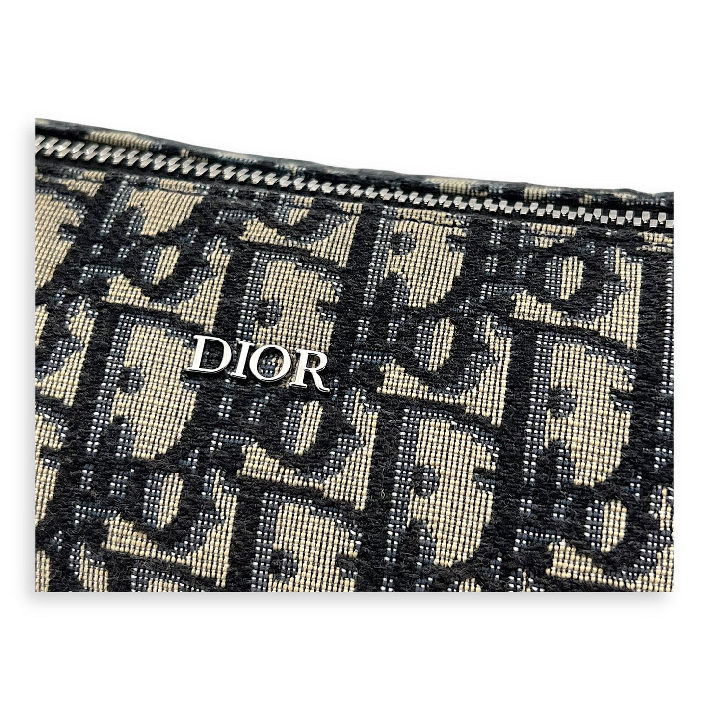Roller Crossbody Bag Blue in Jacquard, Silver hardware
