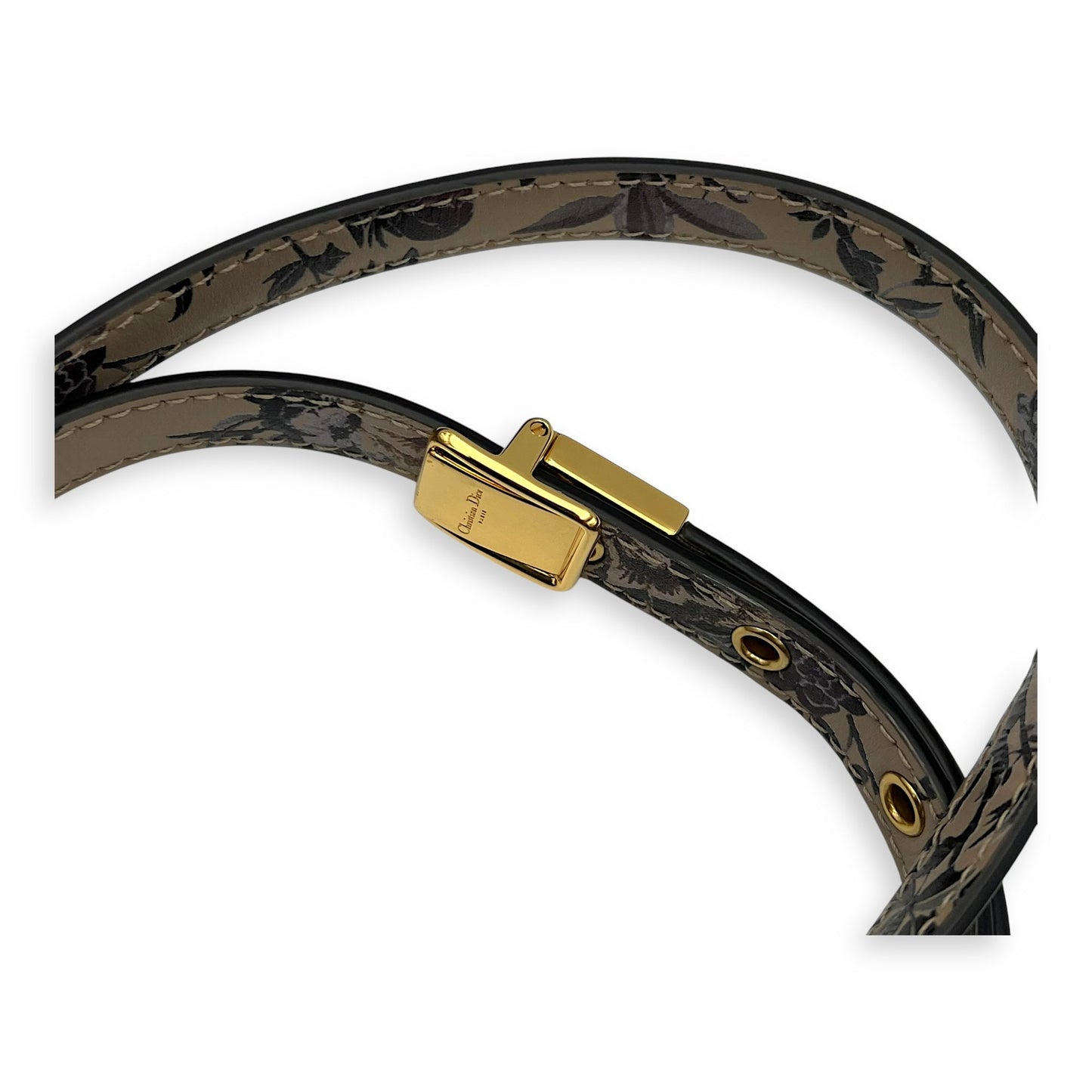 Jardin d’Hiver Bobby Frame Medium Beige Shoulder Bag in Calfskin, Gold hardware