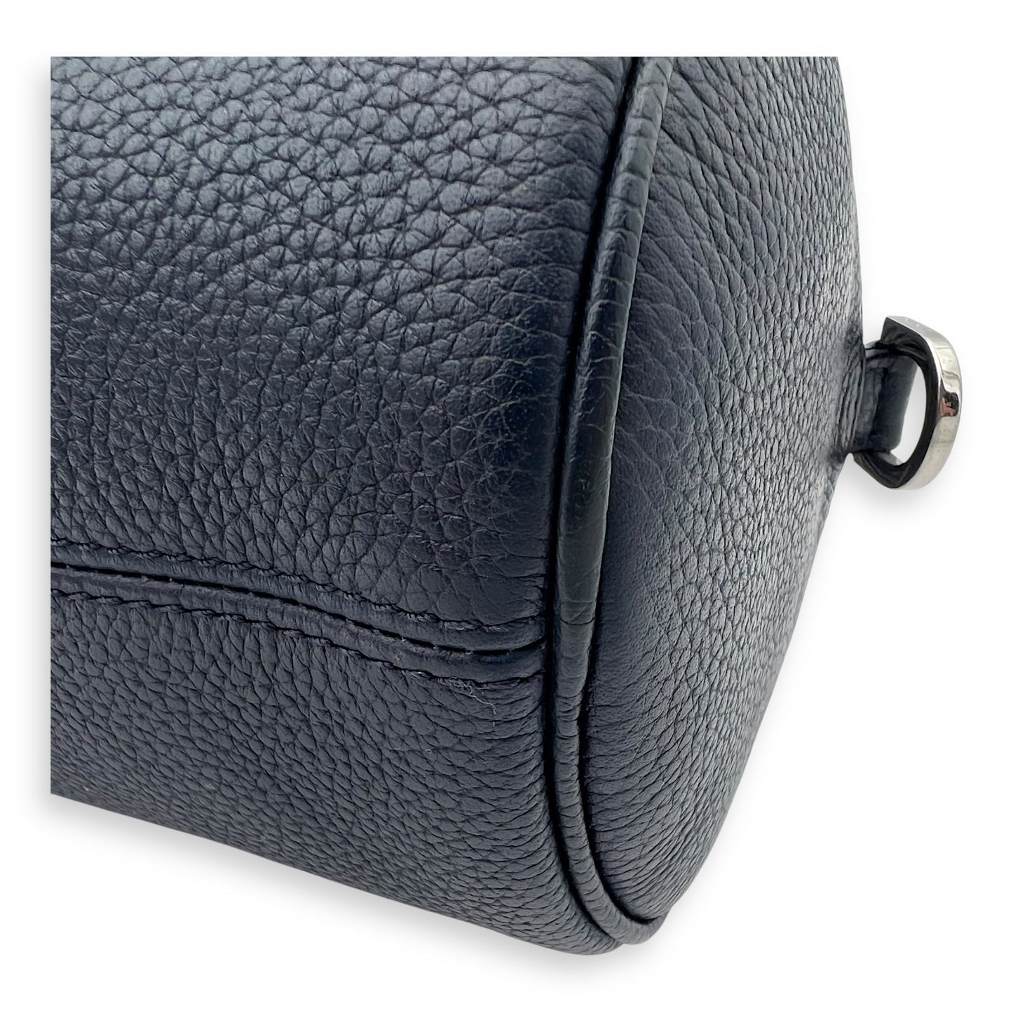 Roller Crossbody Bag Blue in Calfskin, Silver hardware