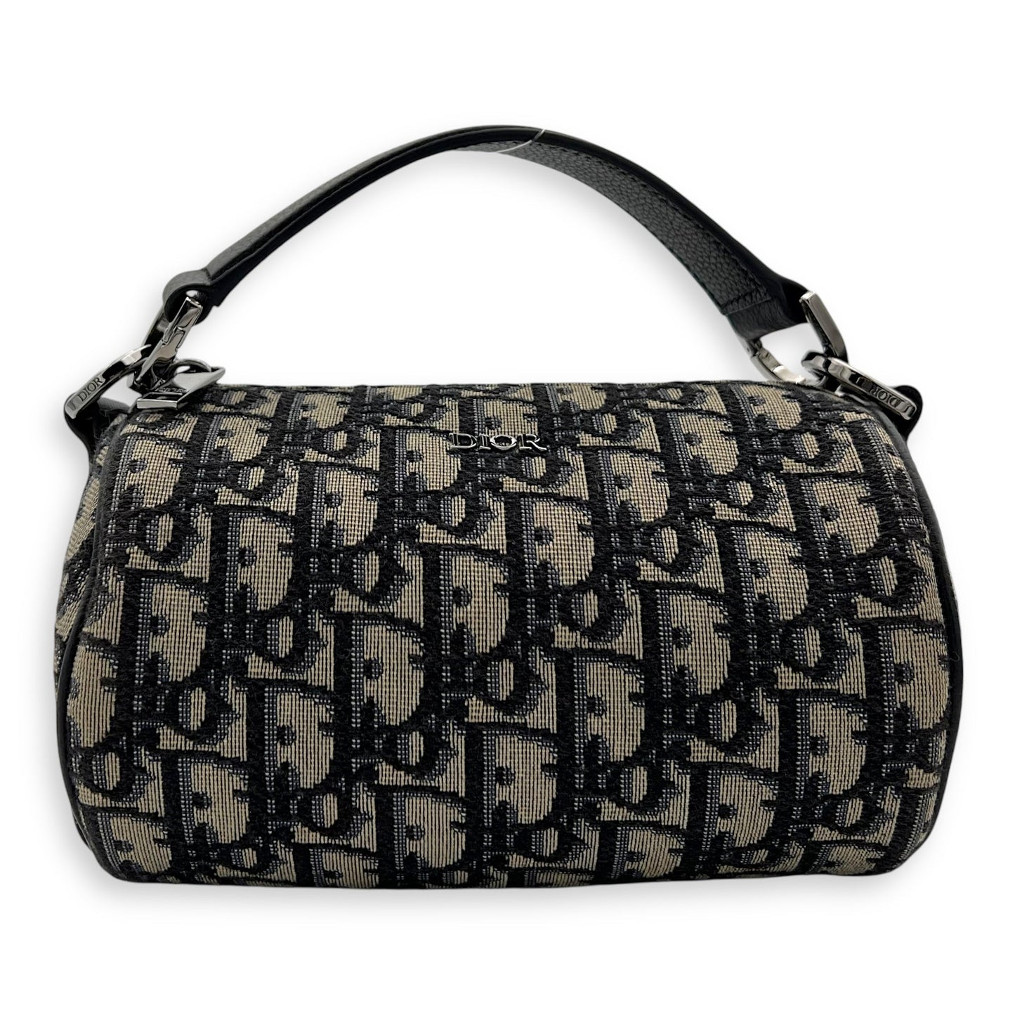 Roller Crossbody Bag Blue in Jacquard, Silver hardware