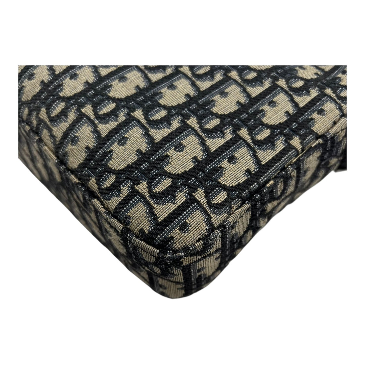 Safari Crossbody Bag Blue in Jacquard, Silver hardware