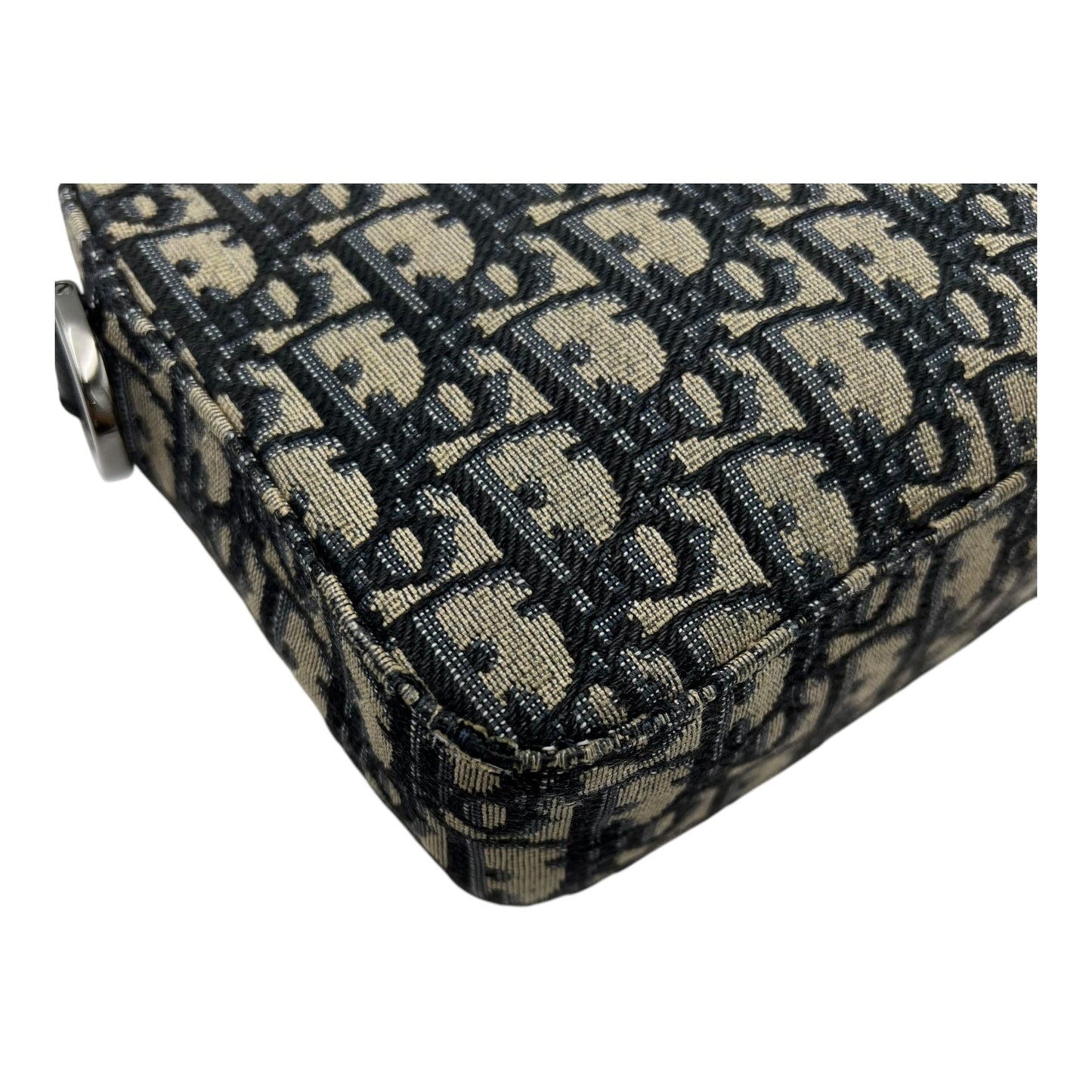 Safari Crossbody Bag Blue in Jacquard, Silver hardware