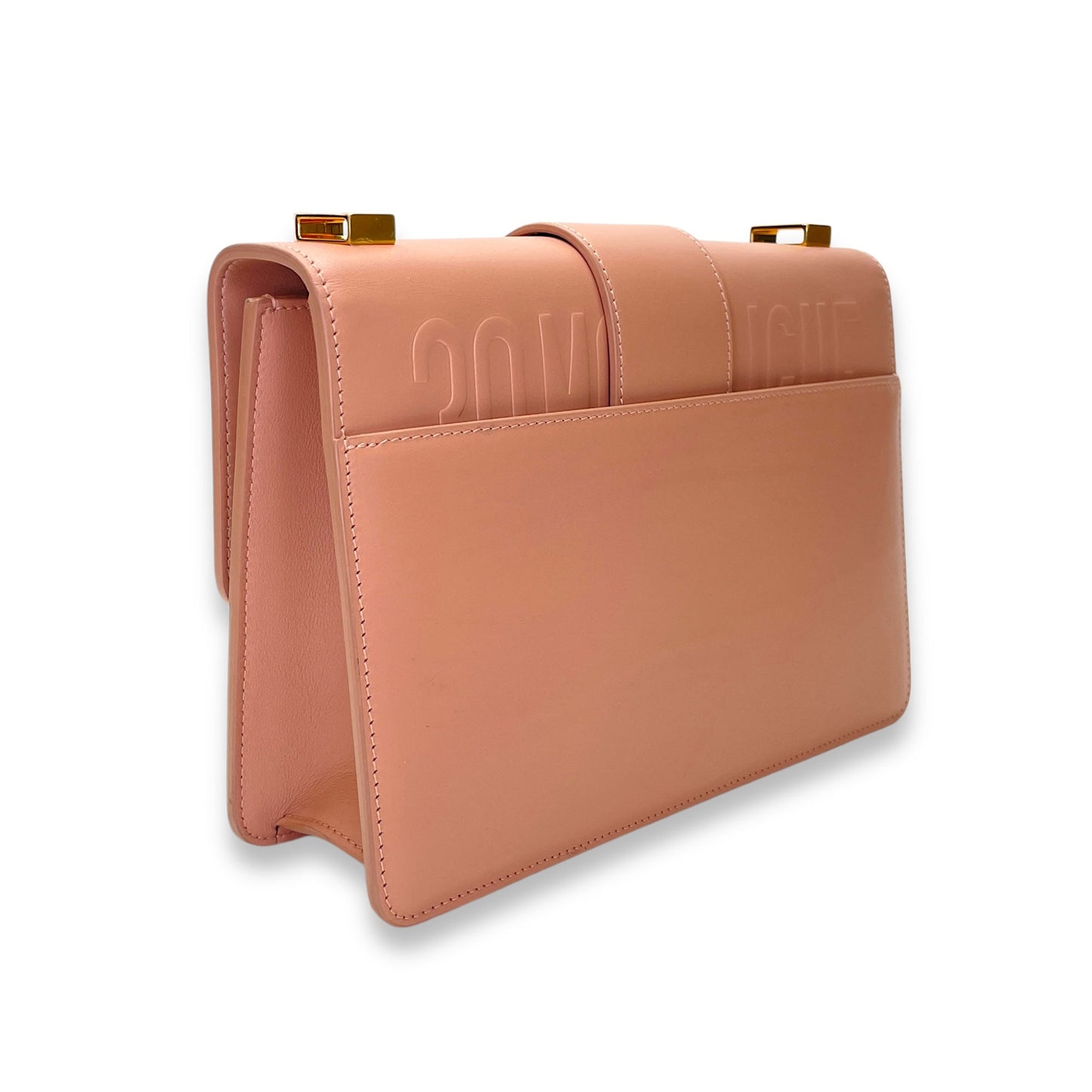 30 Montaigne Medium Pink Crossbody Bag in Calfskin, Gold hardware
