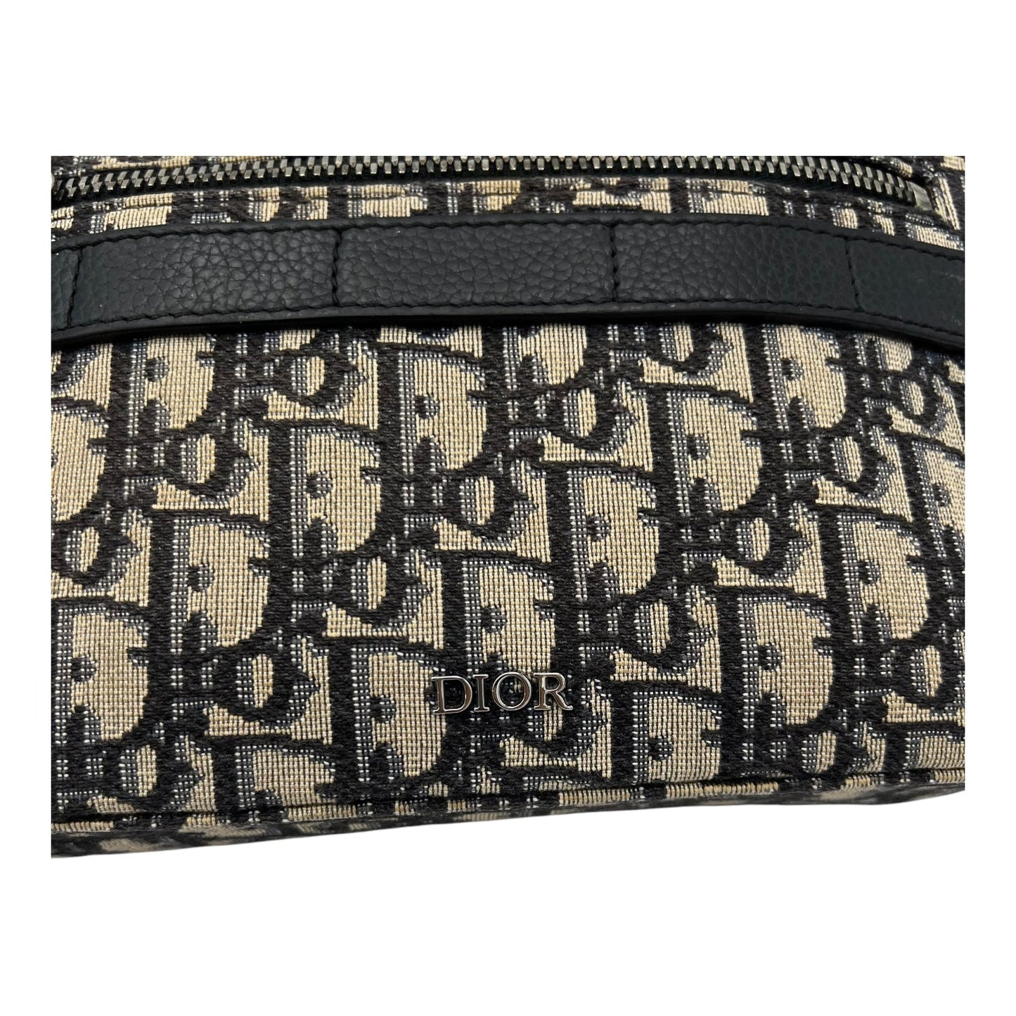 Safari Crossbody Bag Blue in Jacquard, Silver hardware