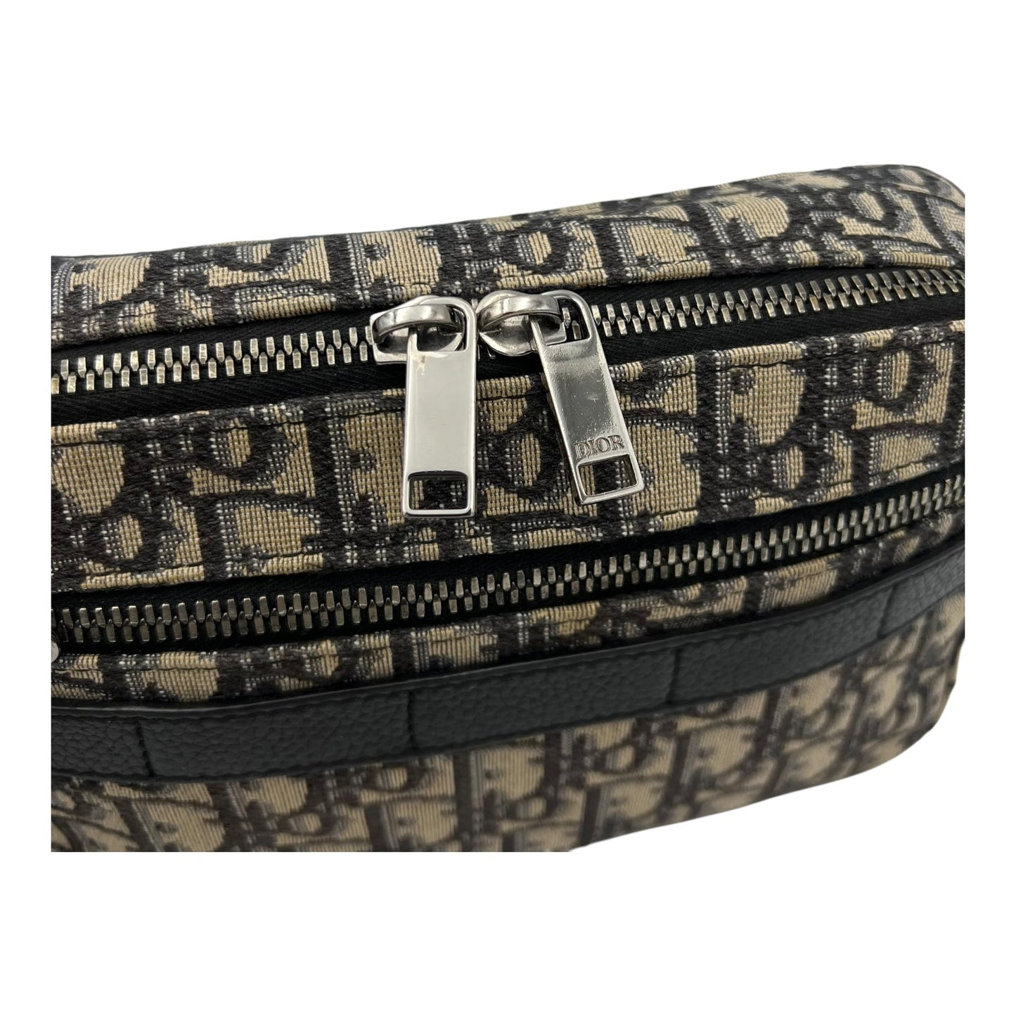 Safari Crossbody Bag Blue in Jacquard, Silver hardware