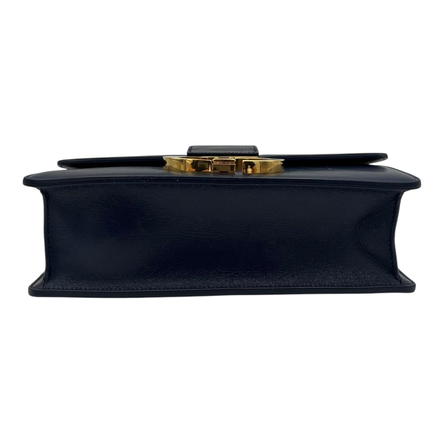 30 Montaigne Shoulder Bag Blue in Calfskin, Gold hardware