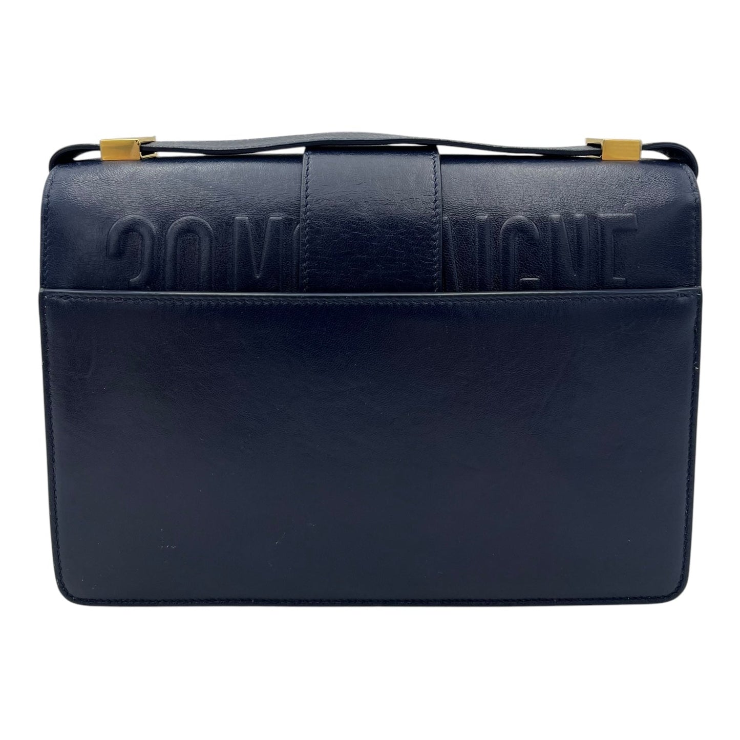 30 Montaigne Shoulder Bag Blue in Calfskin, Gold hardware