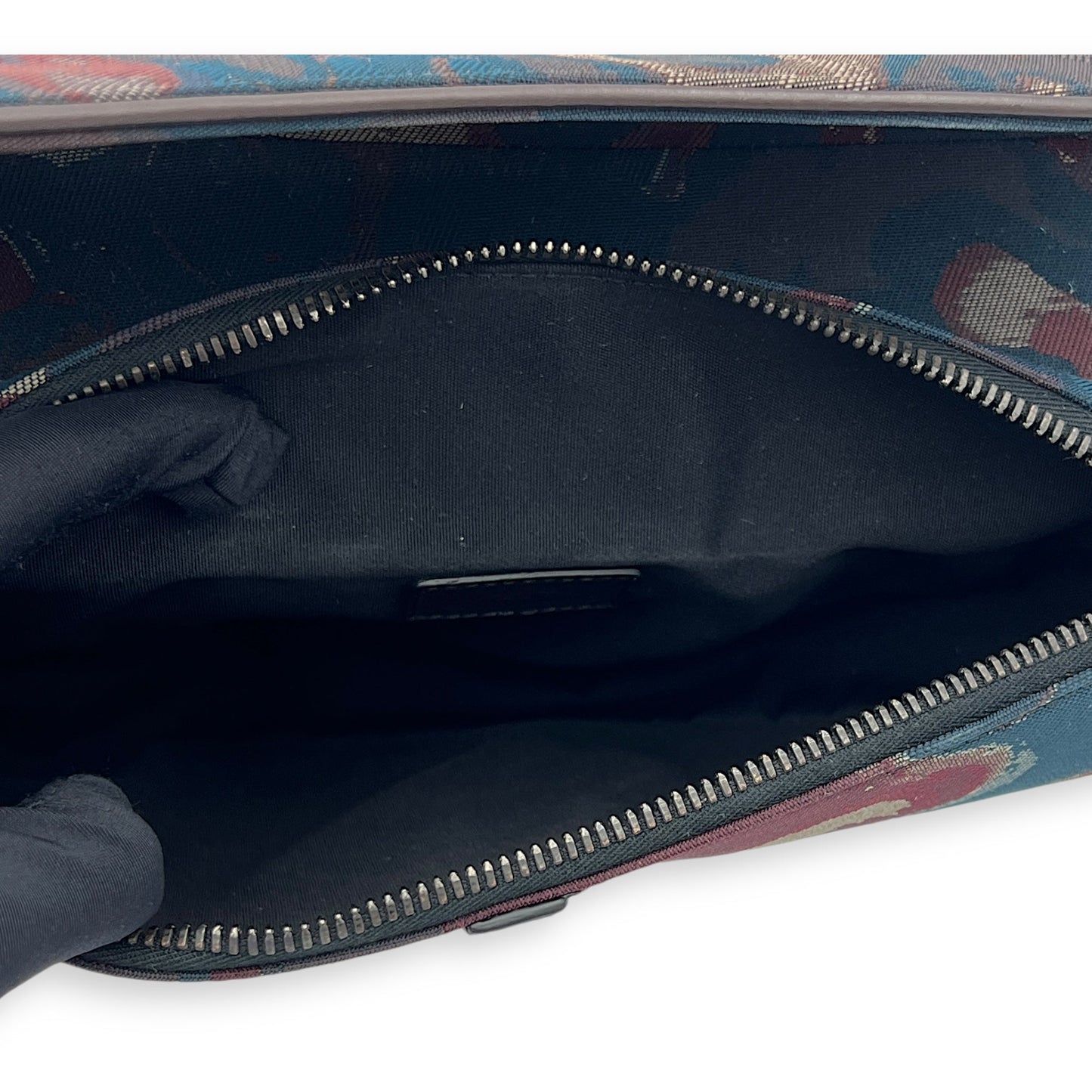 Saddle Crossbody Bag Peter Doig Collaboration in Canvas, Silver hardware