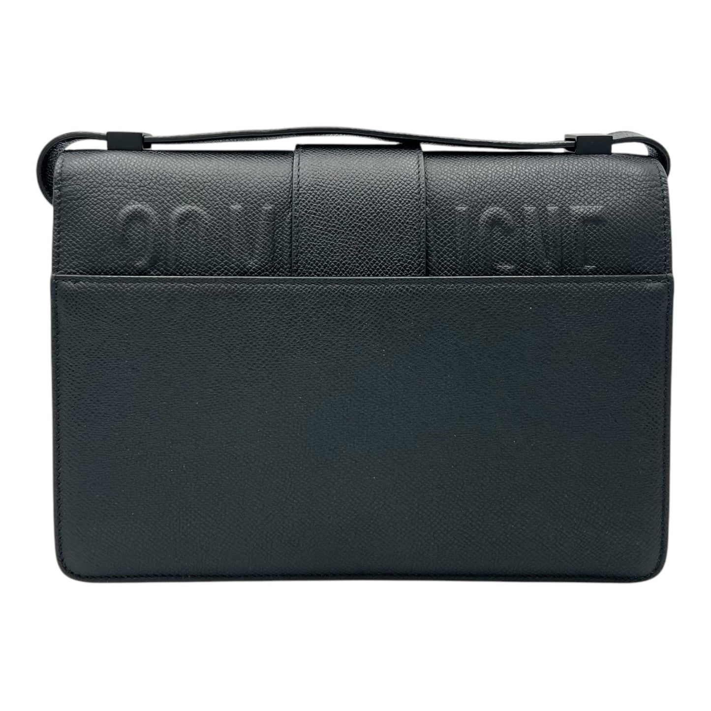 30 Montaigne Shoulder Bag Black in Calfskin, Lacquered Metal hardware