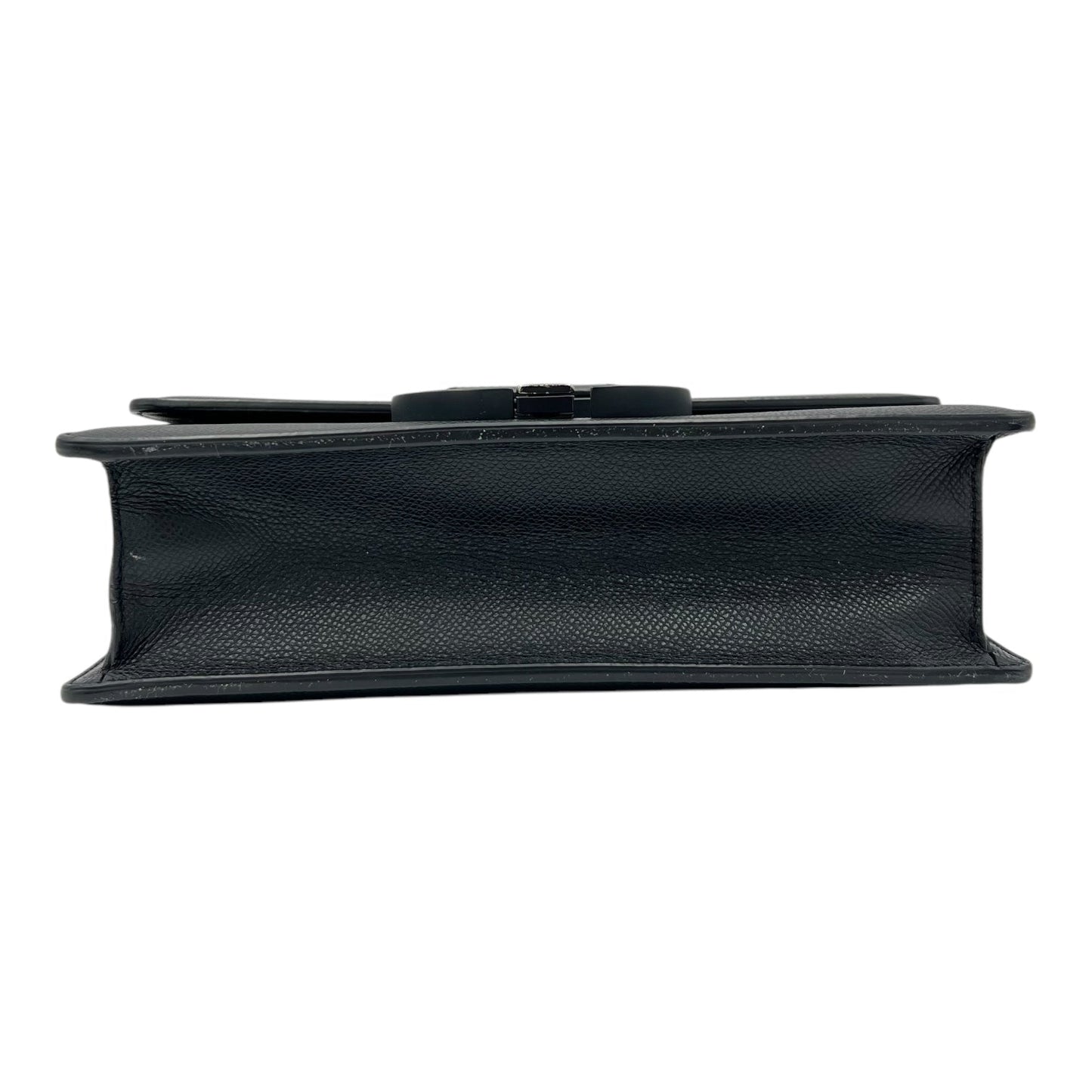 30 Montaigne Shoulder Bag Black in Calfskin, Lacquered Metal hardware
