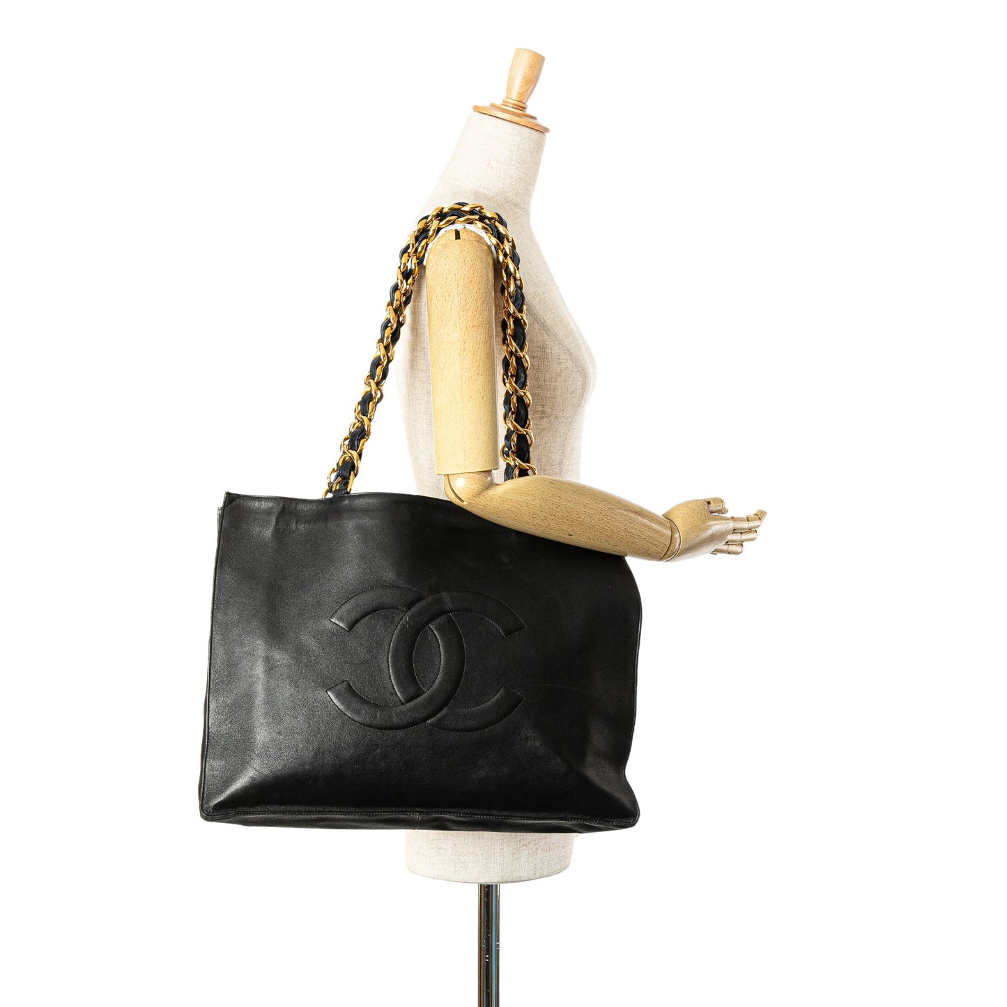 Black Chanel CC Lambskin XL Tote