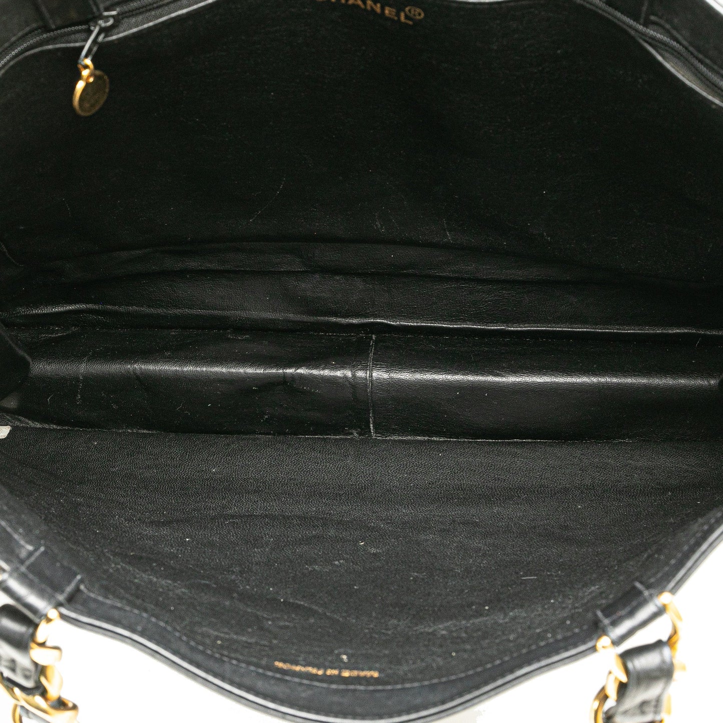 Black Chanel CC Lambskin Chain Tote