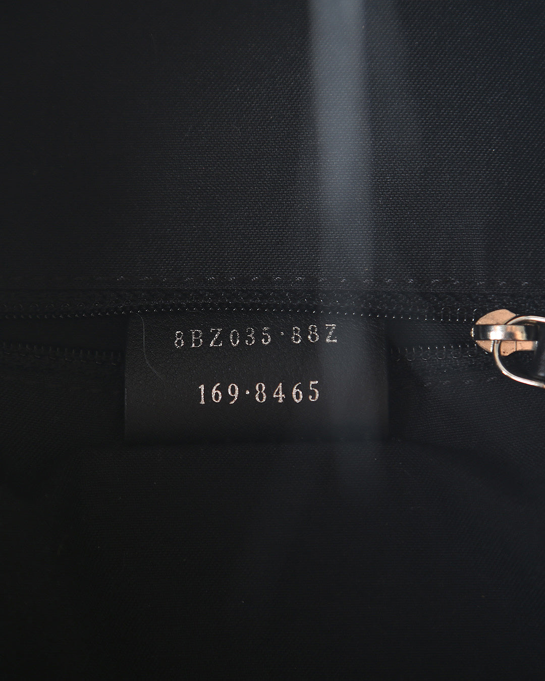 FENDI Black Nylon, Leather, and Fur Monster Eyes Backpack