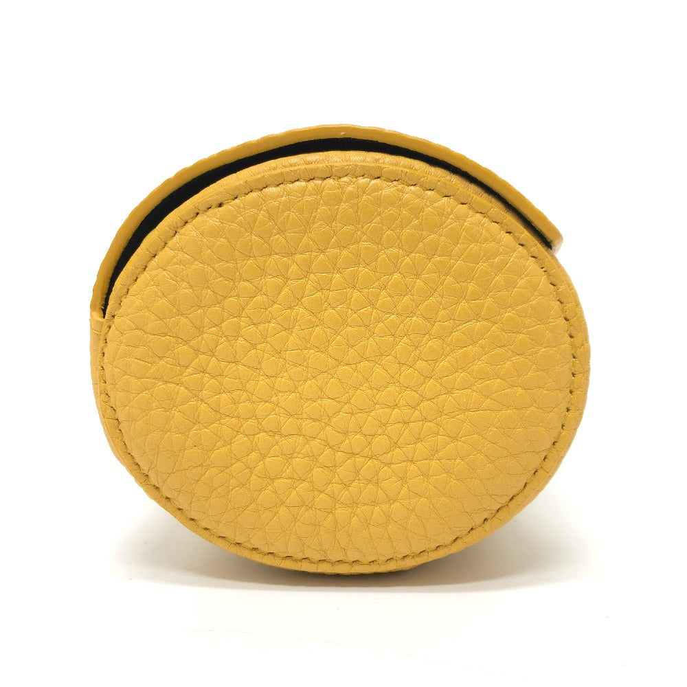FENDI Accessory pouch 7AS073 leather yellow Watch case Watch case Women Used