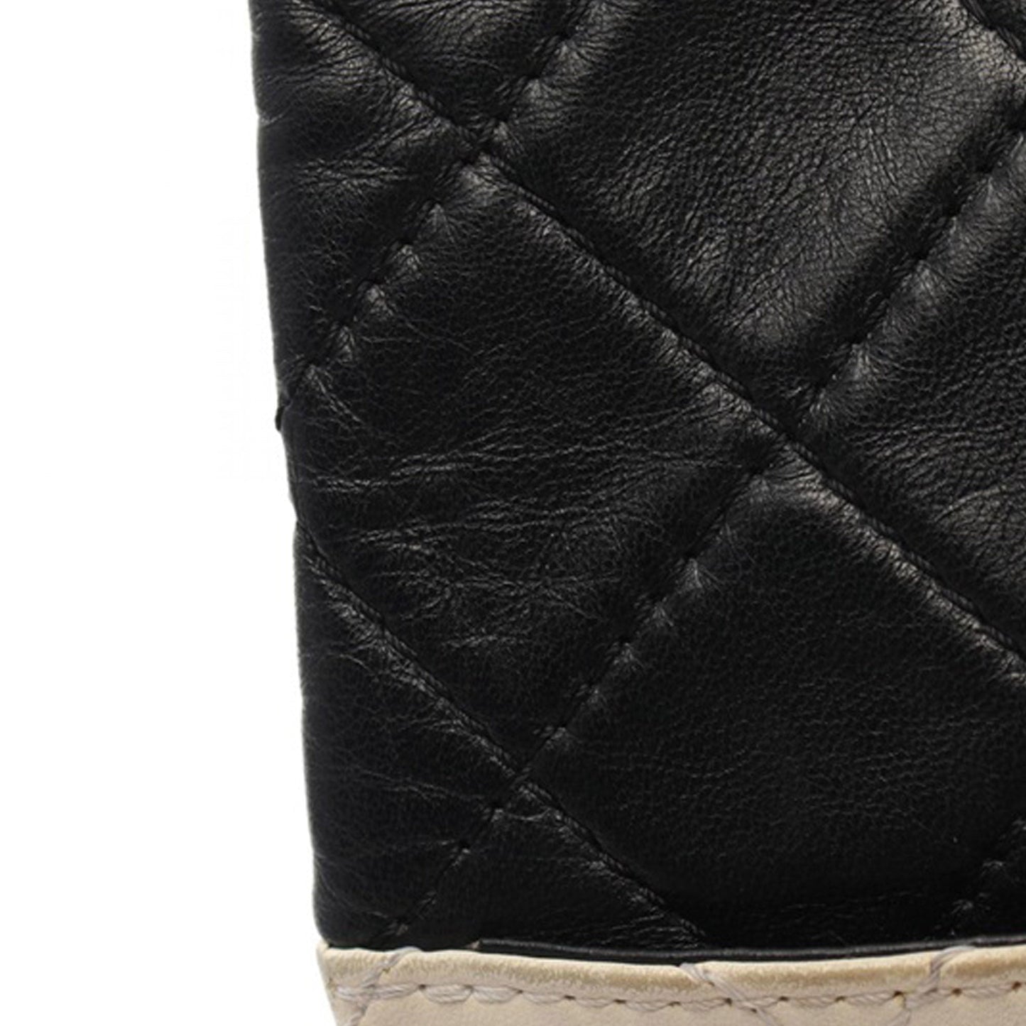 Black Chanel Bicolor Quilted Lambskin Vertical Shopping Tote