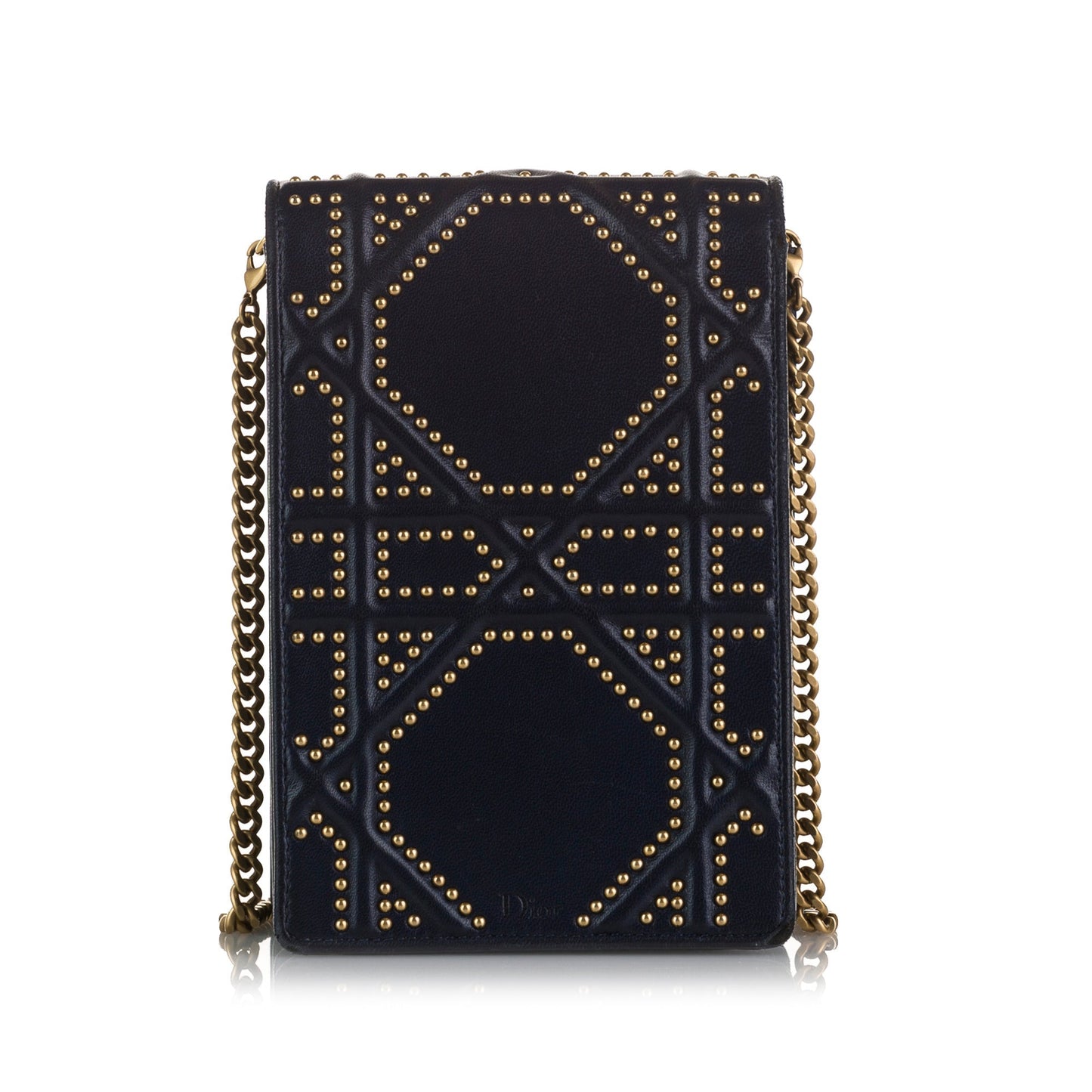 Blue Dior Diorama Vertical Clutch Crossbody Bag