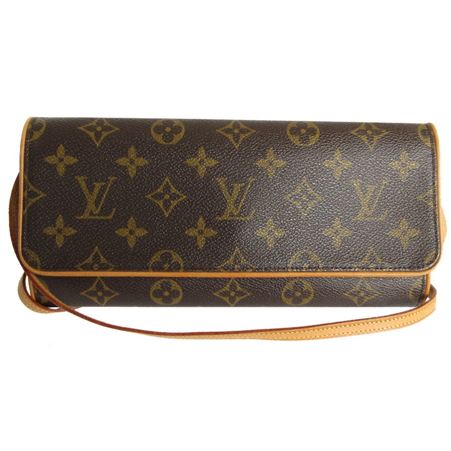Canvas Twin Clutch Bag with Good Condition and Slightly Rubbed Corners