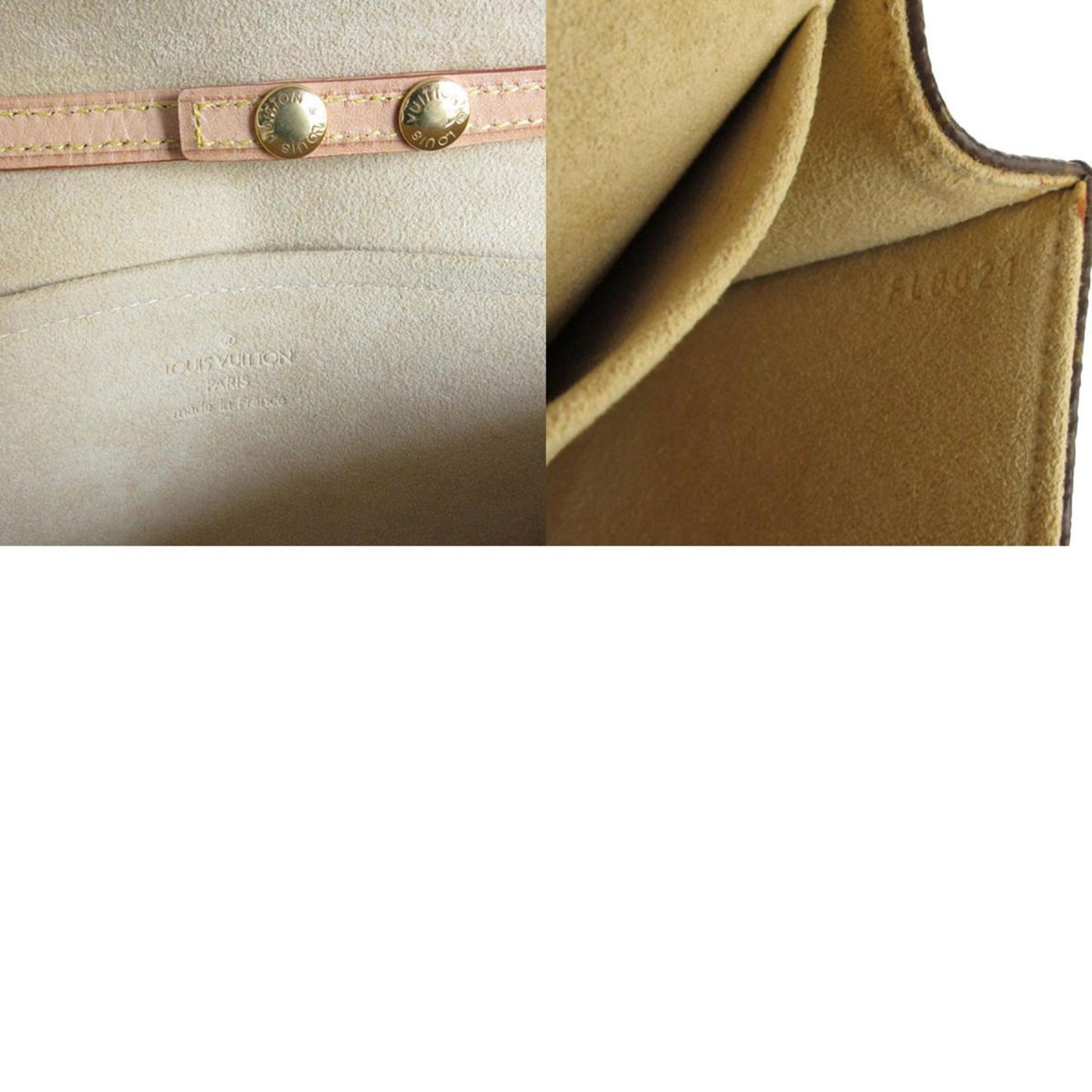 Canvas Twin Clutch Bag with Good Condition and Slightly Rubbed Corners