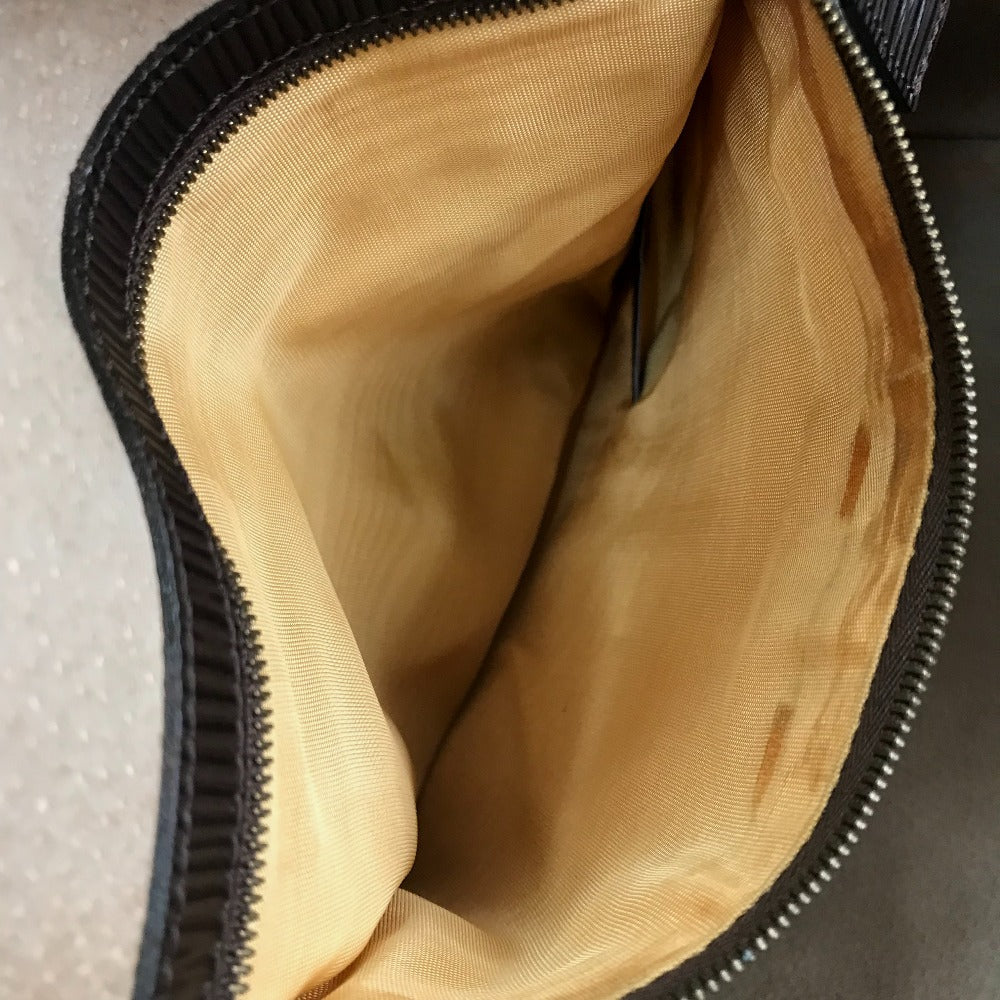 FENDI Tote Bag Nylon / leather Brown Zucca FF pattern Women Used