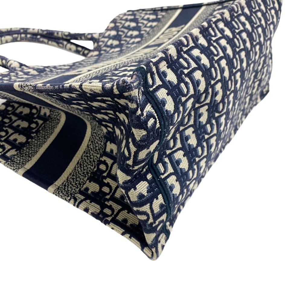 Christian Dior Tote Bag canvas Navy Small Book tote Women Used