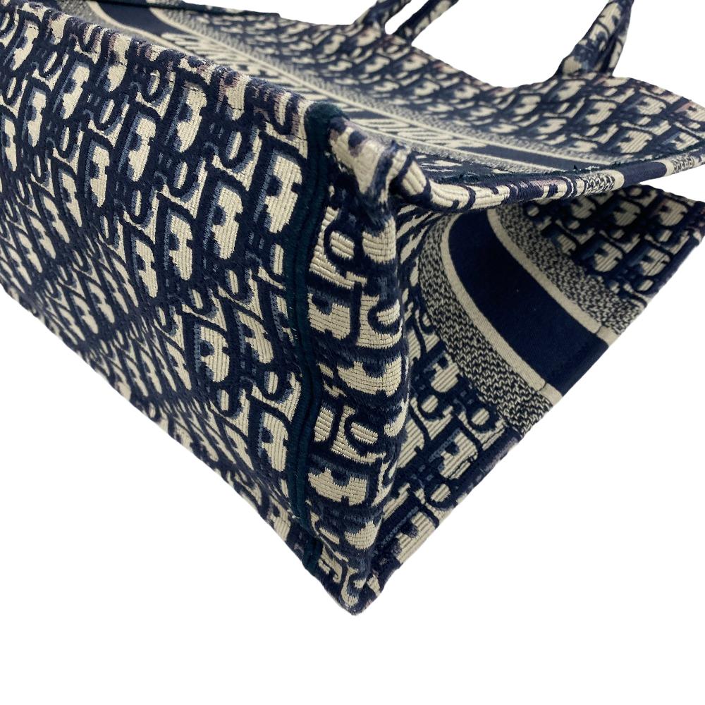 Christian Dior Tote Bag canvas Navy Small Book tote Women Used