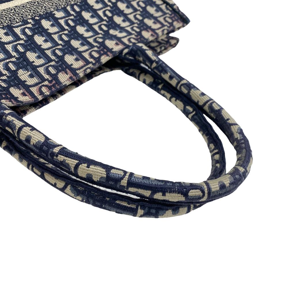 Christian Dior Tote Bag canvas Navy Small Book tote Women Used