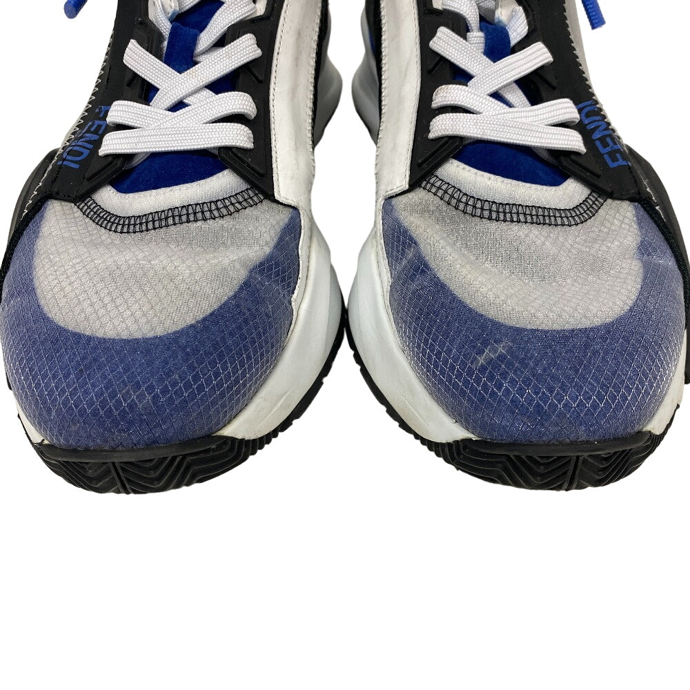 FENDI sneakers Fabric, Leather black flow mens 9 Used