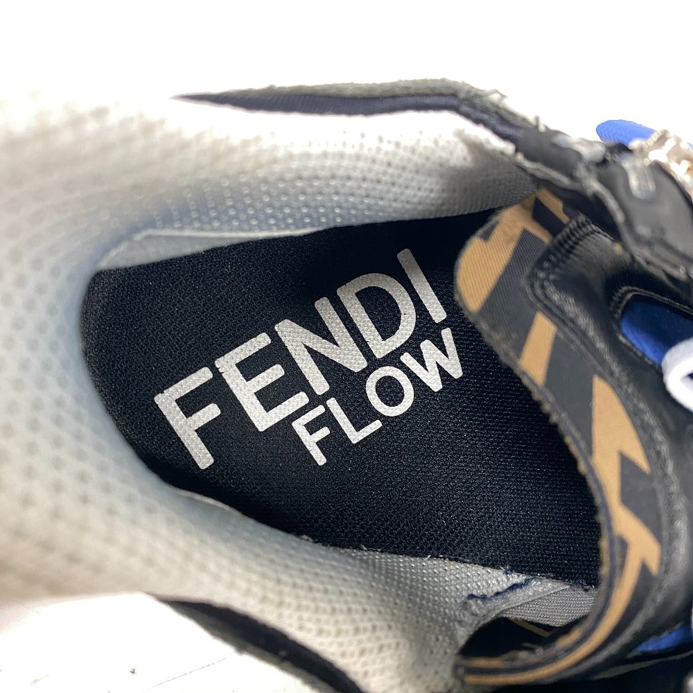 FENDI sneakers Fabric, Leather black flow mens 9 Used