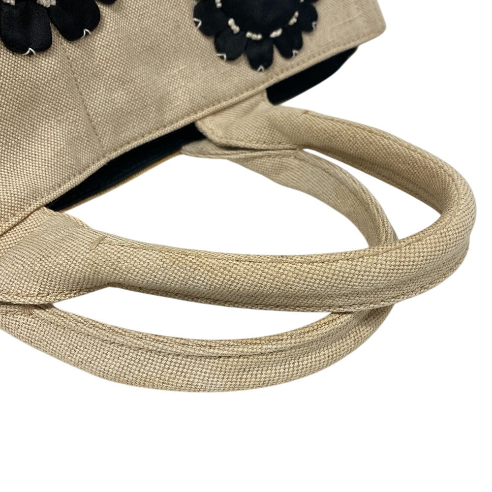 PRADA Tote Bag canvas white Canapa flour
