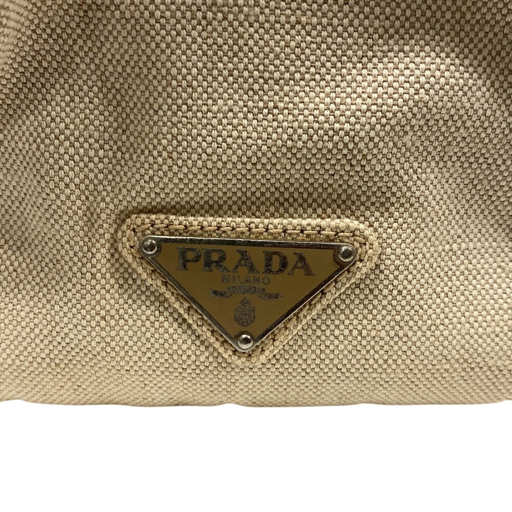 PRADA Tote Bag canvas white Canapa flour