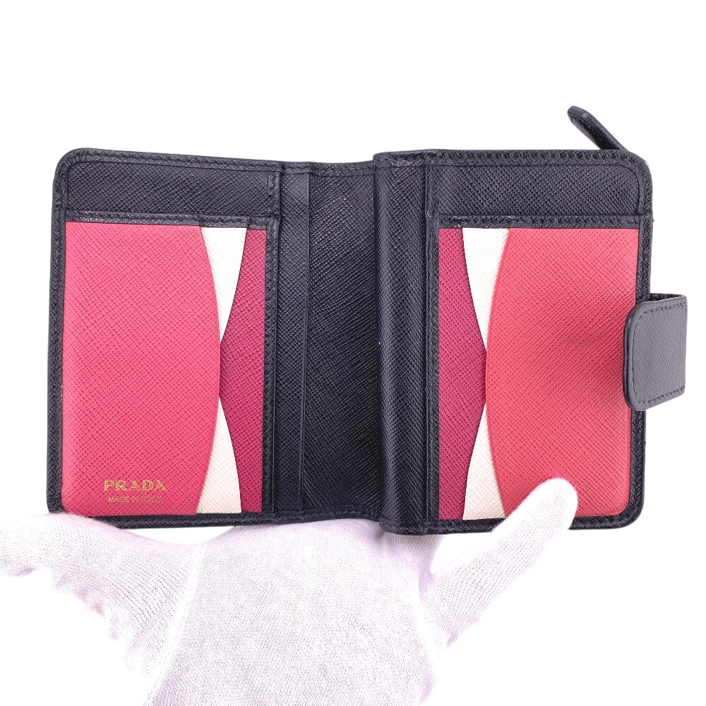 PRADA Bifold Wallet 1ML018 leather black Safiano