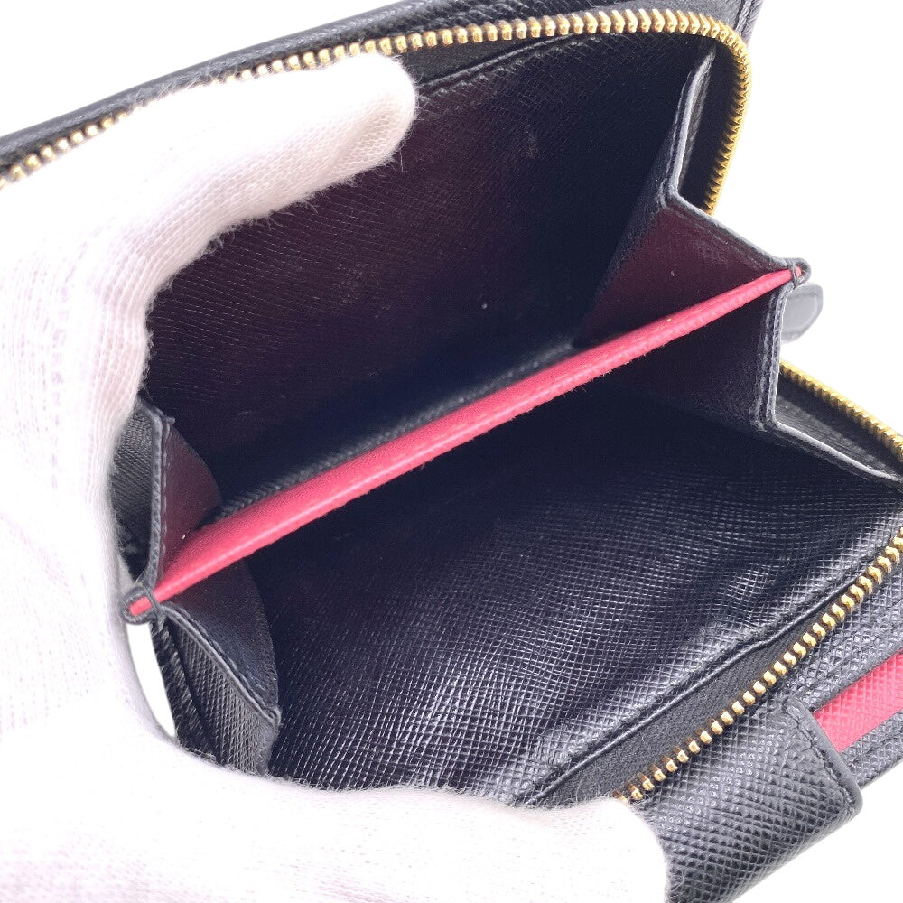PRADA Bifold Wallet 1ML018 leather black Safiano